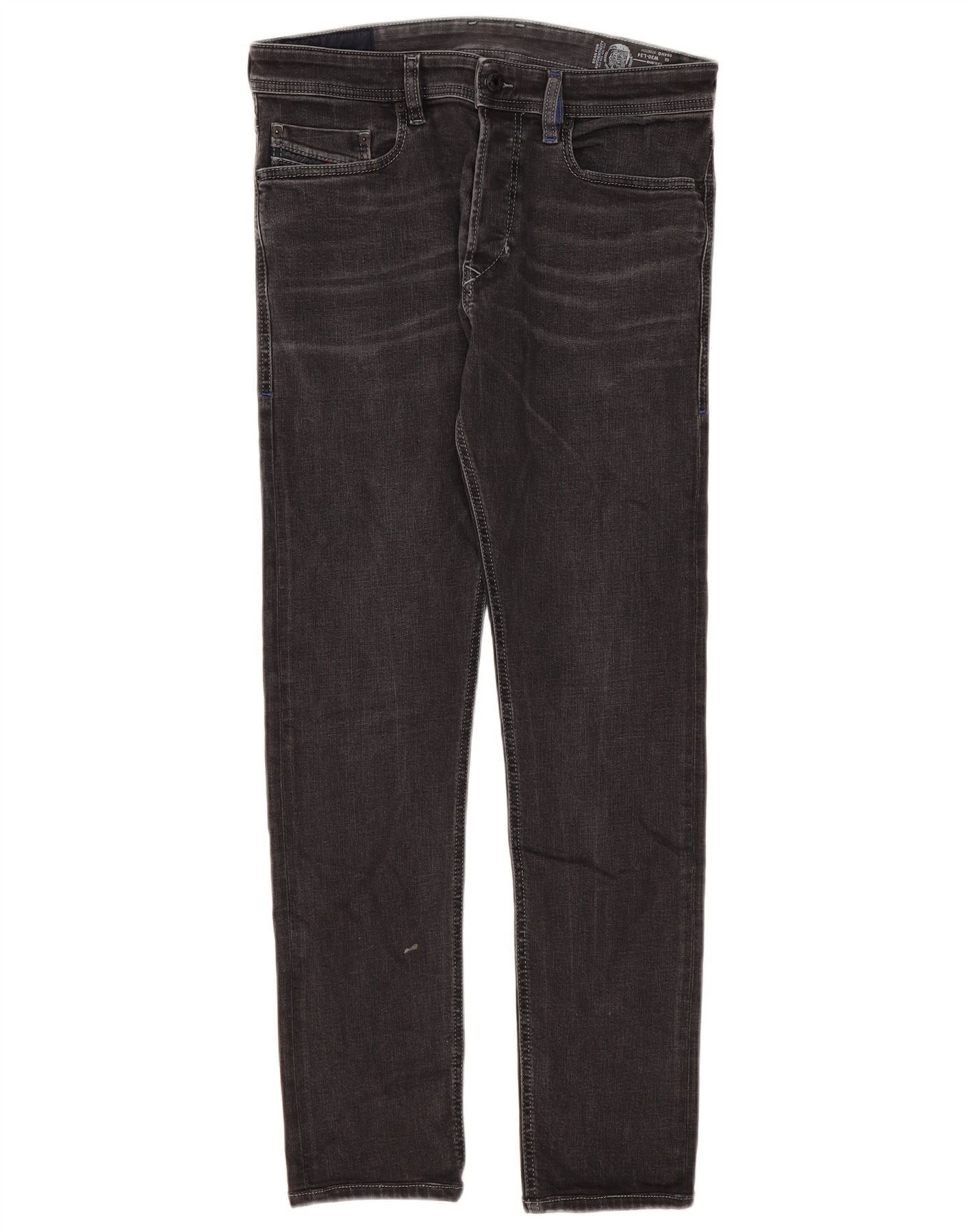 Diesel Mens Tepphar Carrot Slim Jeans W30 L31 Black Size US 30 / EU 46 - 1 Thumbnail