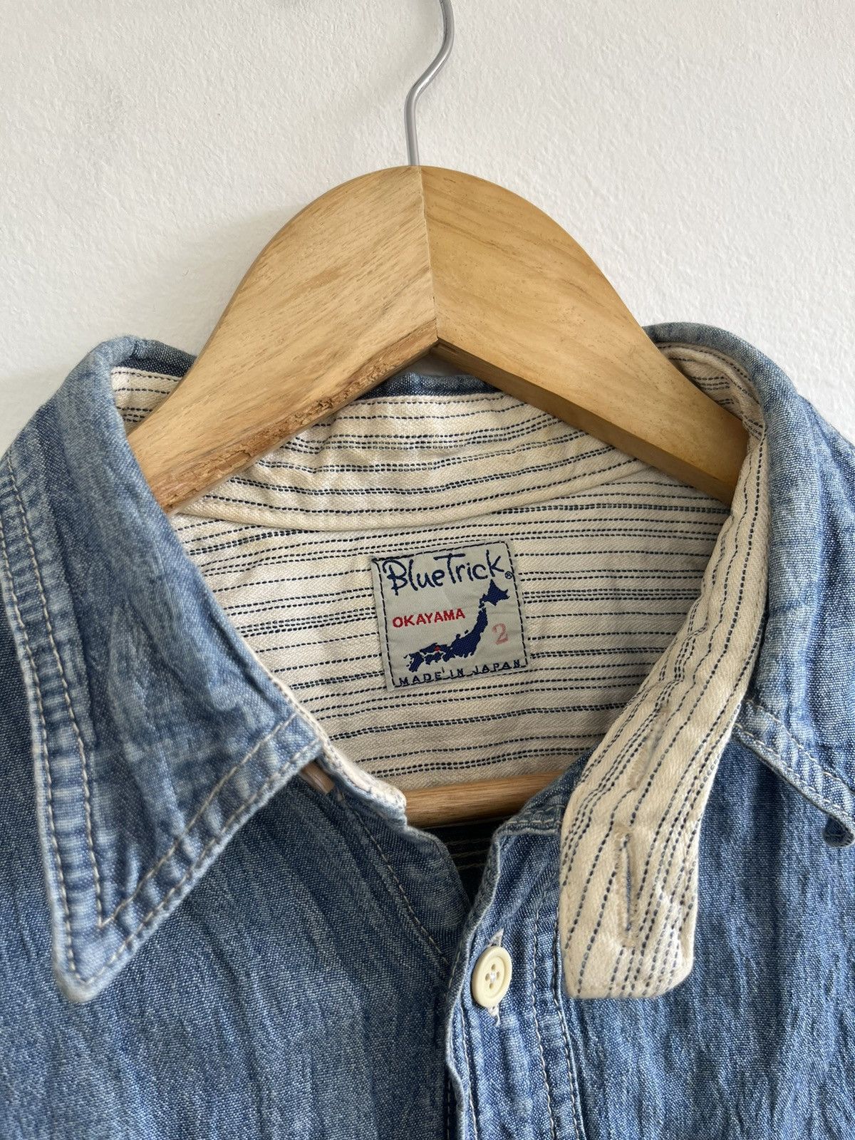 Indigo × Japanese Brand Vintage Blue Trick Selvedge denim Shirt Size US M / EU 48-50 / 2 - 3 Thumbnail