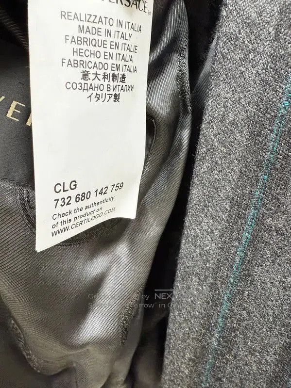 Versace Versace Men's Dark Gray Wool Long Sleeve Jacket . Size US S / EU 44-46 / 1 - 7 Thumbnail