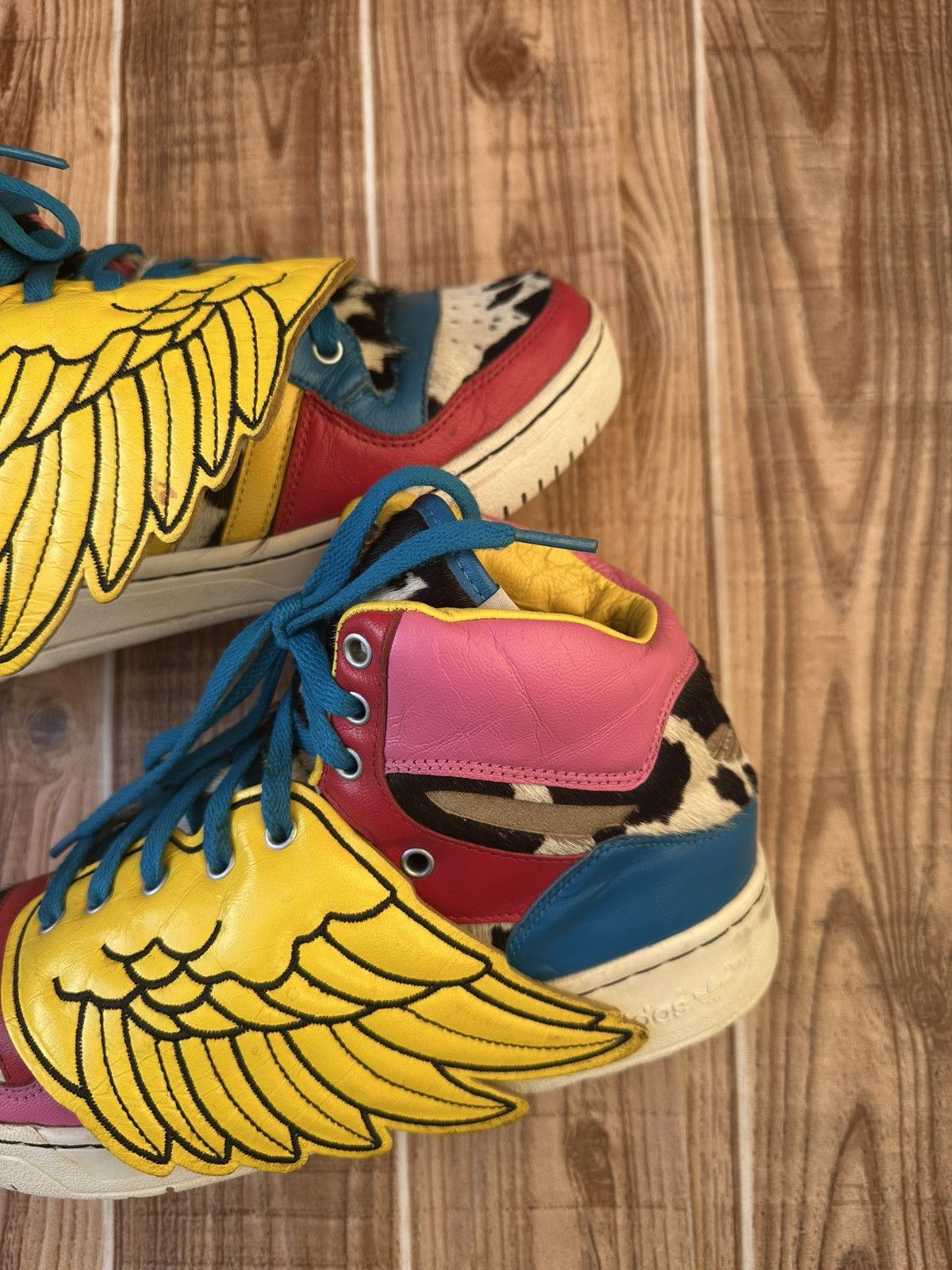 Adidas × Jeremy Scott Adidas Jeremy Scott 2NE1 Wings Avant Garde High Sneakers Size US 8.5 / EU 41-42 - 12 Thumbnail