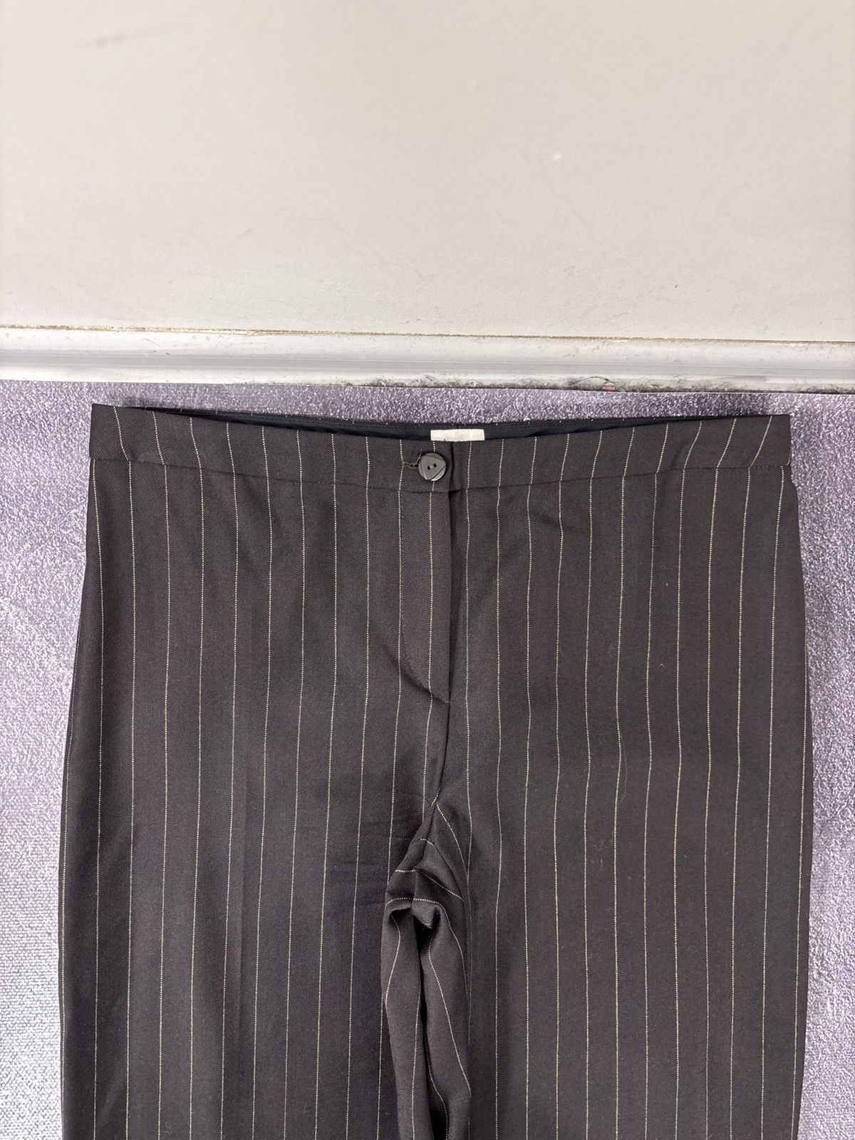 Armani Collezioni Armani Collezioni Women’s Brown Pinstripe Wool Power Suit Size L / US 10 / IT 46 - 19 Thumbnail