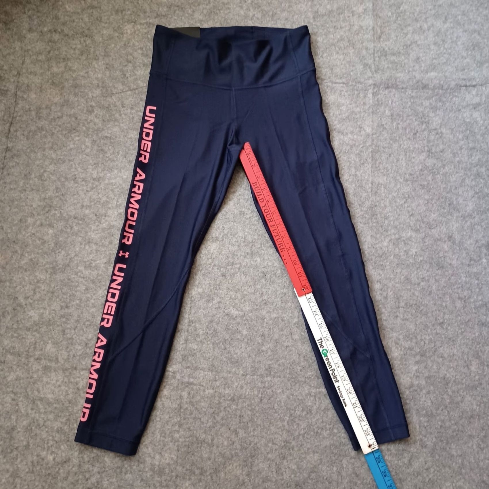 Under Armour Under Armour Womens Leggings M Blue High Rise Ankle Crop Compression NWT 27 in Inseam 24 in Capri Logo Breathable Stretch Easy Care Size 32" / US 10 / IT 46 - 4 Thumbnail