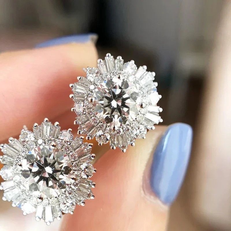 Jewelry Crystal Star Stone Earrings Gothic Punk Chrome Jewelry Spike Size ONE SIZE - 5 Thumbnail