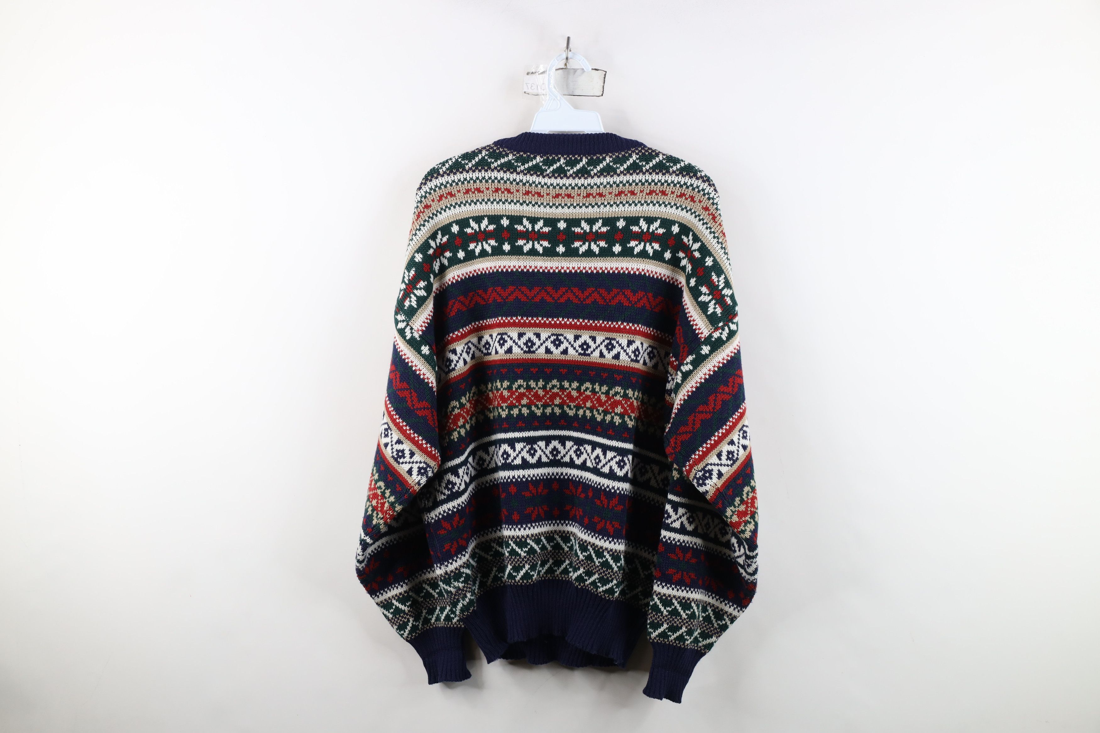 Vintage Vintage 90s Streetwear Fair Isle Crewneck Sweater Acrylic Size US L / EU 52-54 / 3 - 9 Thumbnail