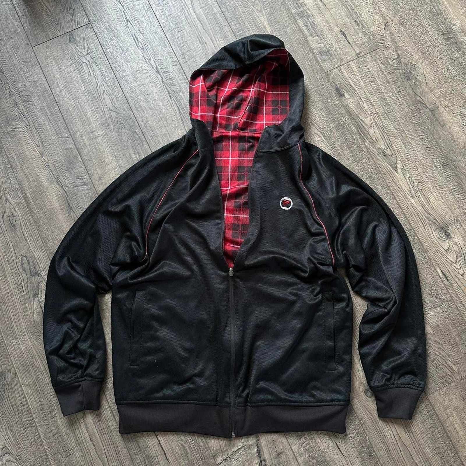 Vintage Vintage 00s Y2K Reversible Black Red Plaid Zip Up Hoodie Size US M / EU 48-50 / 2 - 8 Thumbnail