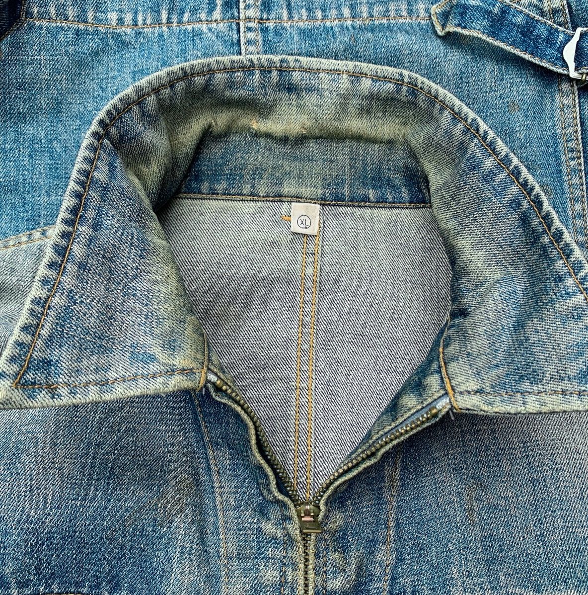 Uniqlo VINTAGE DISTRESSED UNIQLO DETROIT DENIM WORK JACKET Size US L / EU 52-54 / 3 - 12 Thumbnail