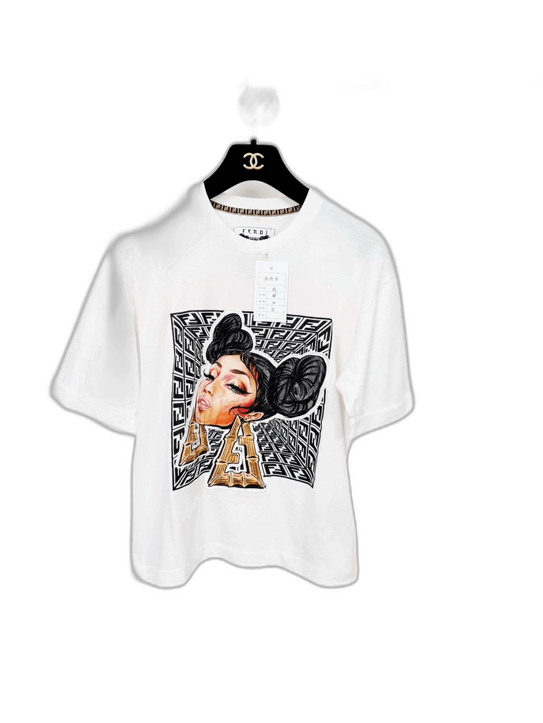 Fendi Fendi Short Sleeve Graphic TShirt Size XS Size XS / US 0-2 / IT 36-38 - 1 Thumbnail