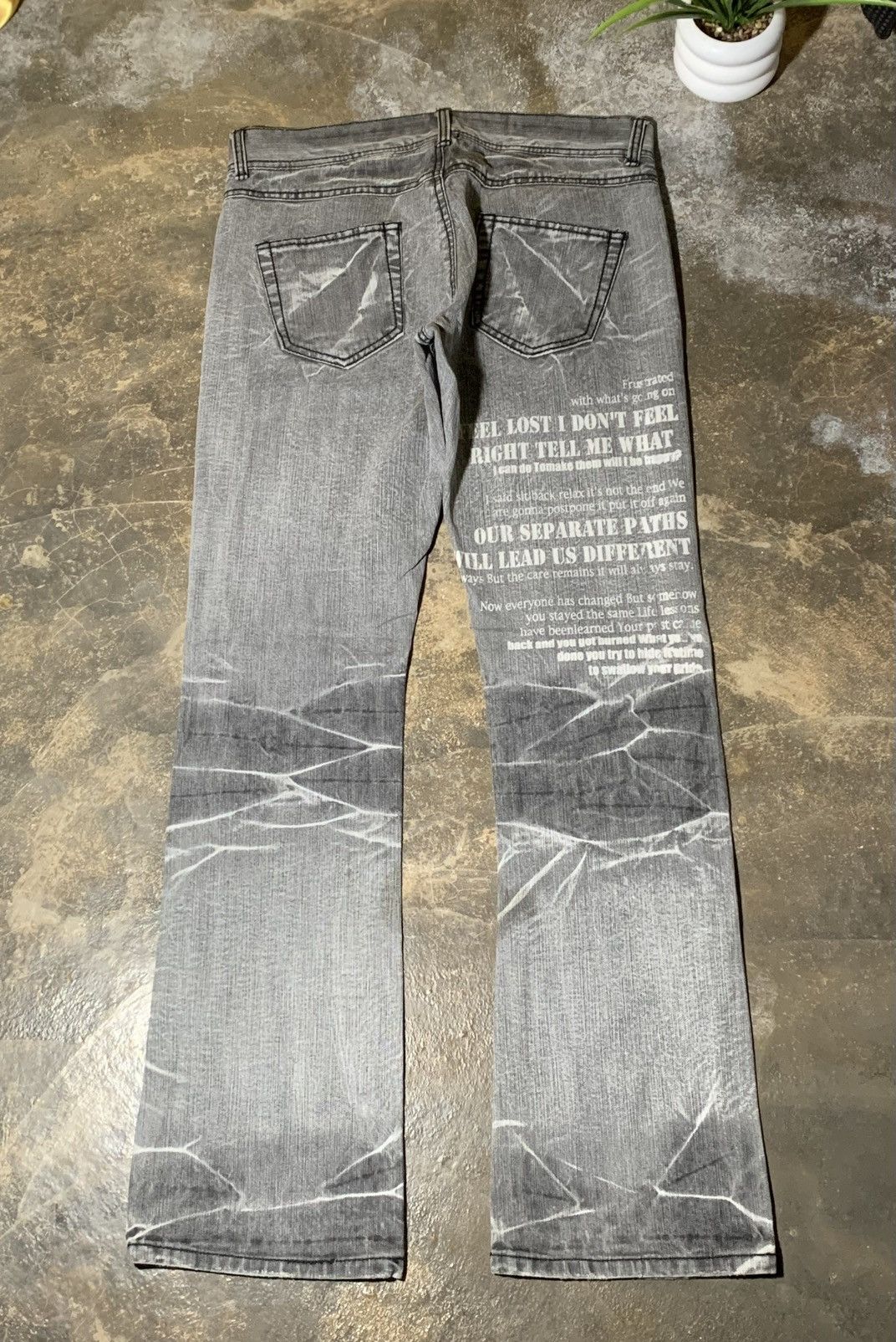 In The Attic Rare In The Attic Patchwork Denim Jeans Y2K Punk Archive Size US 33 - 5 Thumbnail