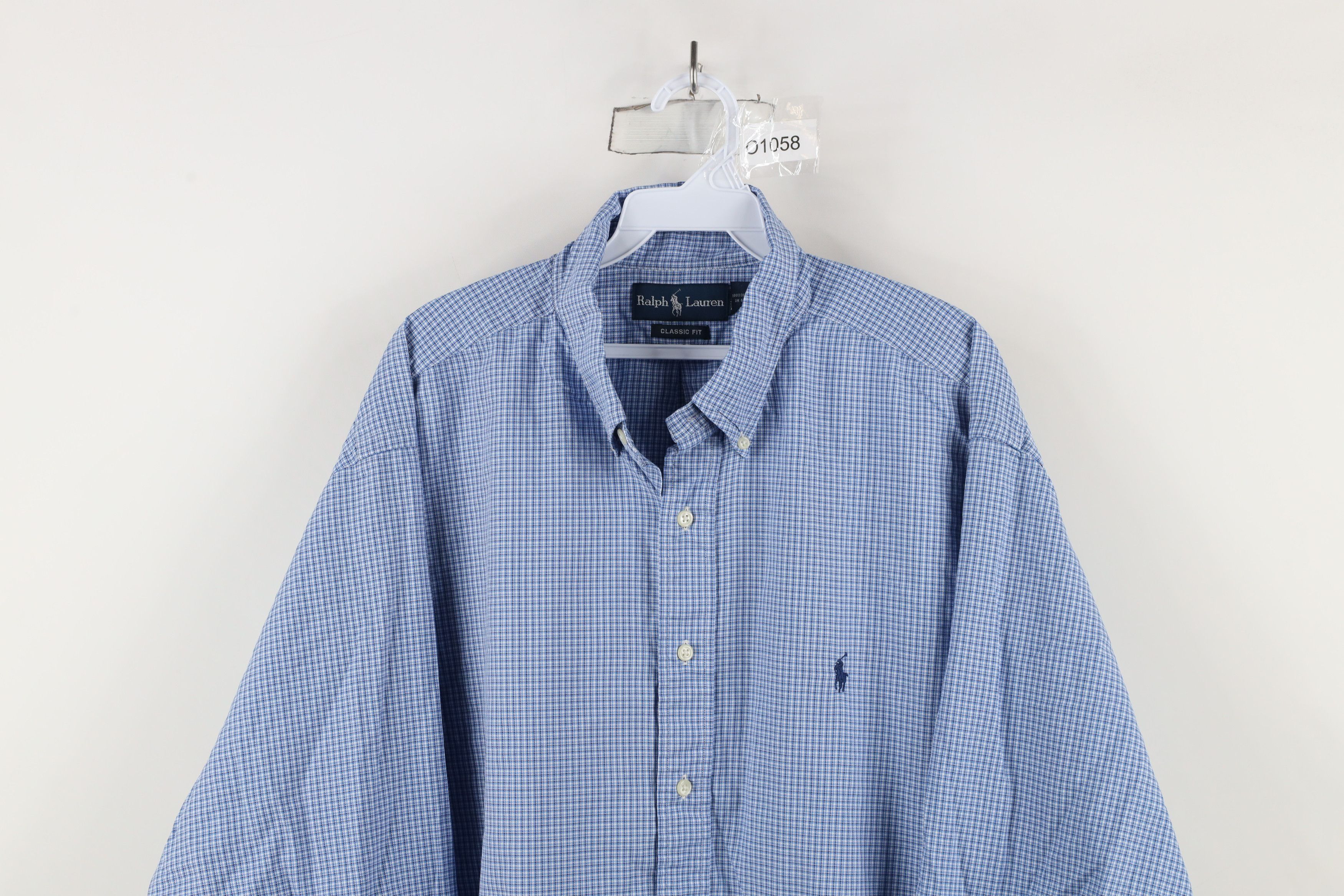 Ralph Lauren × Vintage Vintage 90s Ralph Lauren Collared Button Down Shirt Blue Size US XXL / EU 58 / 5 - 2 Thumbnail
