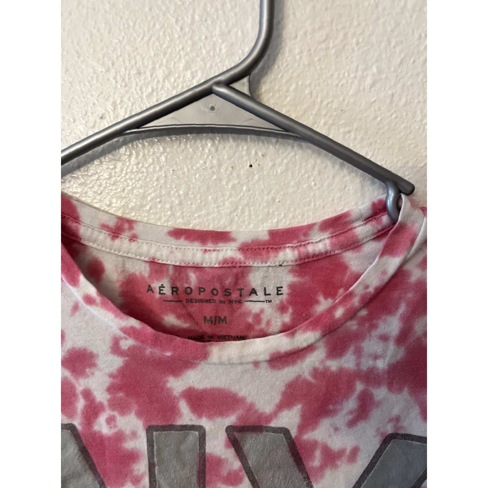 Aeropostale Aeropostale Women's Tank Crop Tie Dye Pink M Cropped Sleeveless Crew Neck Cotton Spandex Size M / US 6-8 / IT 42-44 - 2 Thumbnail