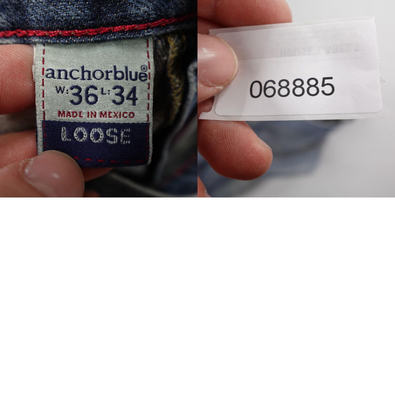 Anchor Blue VINTAGE Anchor Blue Jeans Men's 36x34 Blue Denim Loose Baggy Distressed Grunge Y2K Jeans Mens Blue 5-Pocket Design Vintage Men Size US 36 / EU 52 - 10 Thumbnail
