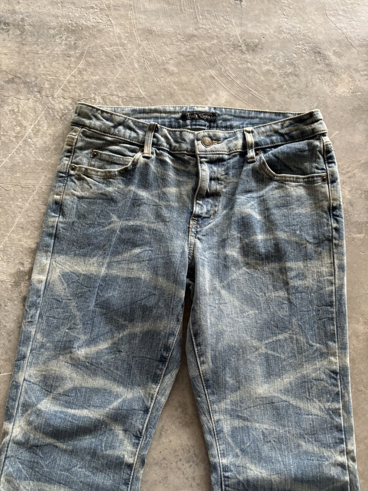 If Six Was Nine Flared glitter whiskered honeycomb fade style japanese denim Size US 30 / EU 46 - 2 Thumbnail