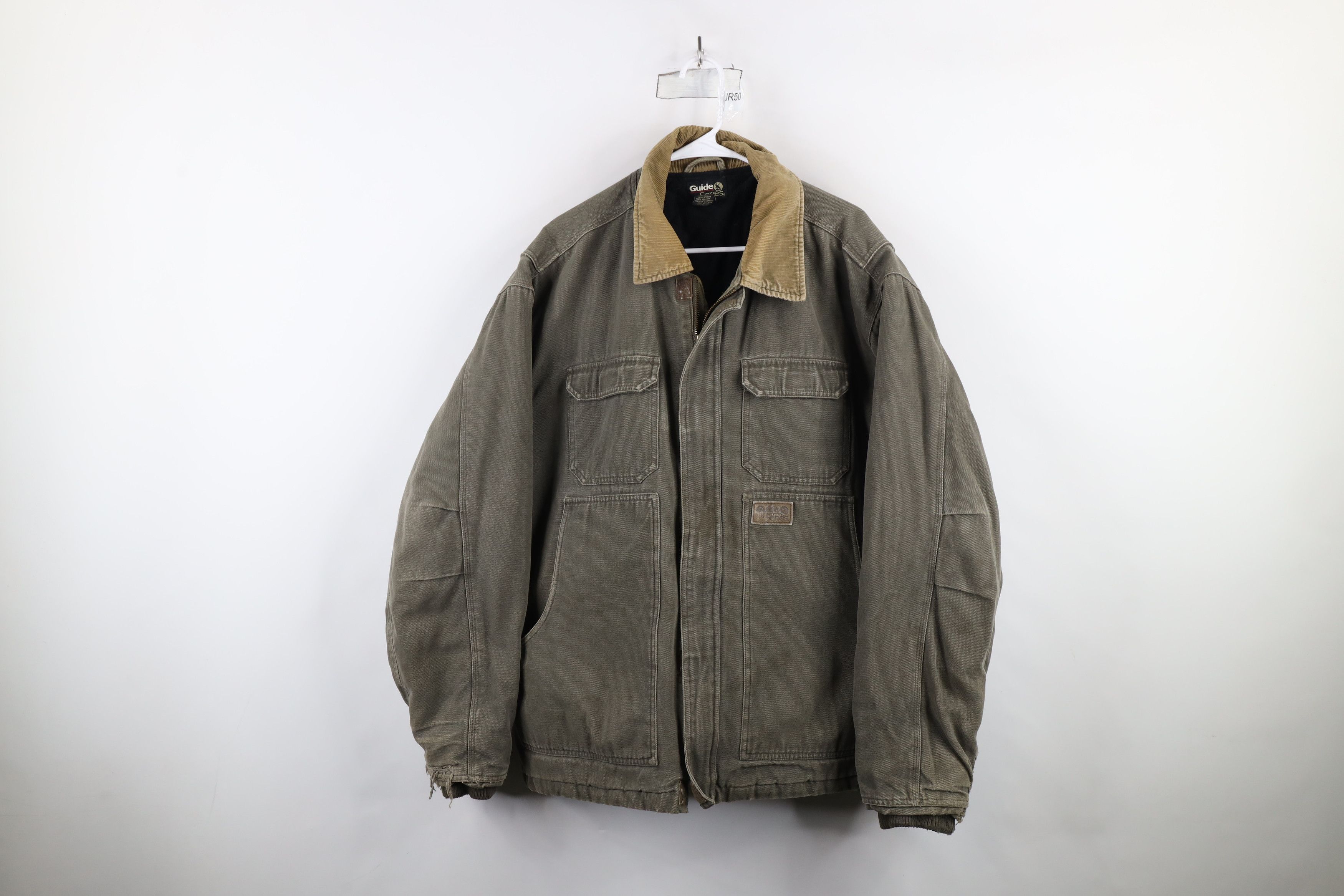 Vintage Vintage Y2K Streetwear Lined Corduroy Collar Canvas Jacket Size US XXL / EU 58 / 5 - 1 Thumbnail