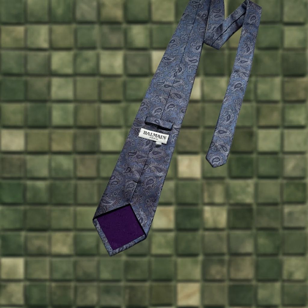 Balmain Balmain Paris Blue Cravat Tie 100% Sill Men Size ONE SIZE - 1 Thumbnail