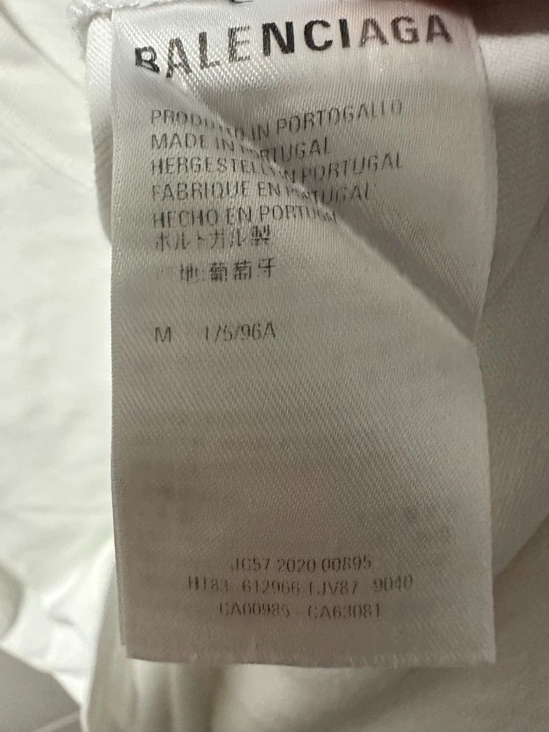 Balenciaga Balenciaga White Embroidered Letter Logo Short Sleeve M Si Size US M / EU 48-50 / 2 - 6 Thumbnail