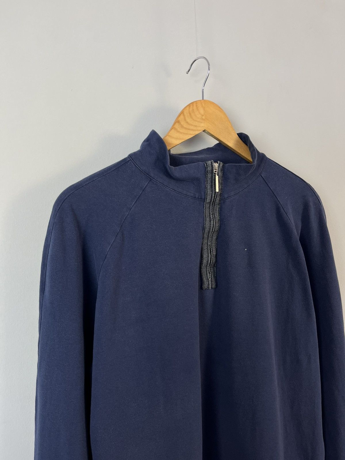 Valentino × Vintage Valentino Jeans Vintage Y2K Cotton 1/4 Zip Sweatshirt Italy Size US L / EU 52-54 / 3 - 2 Thumbnail