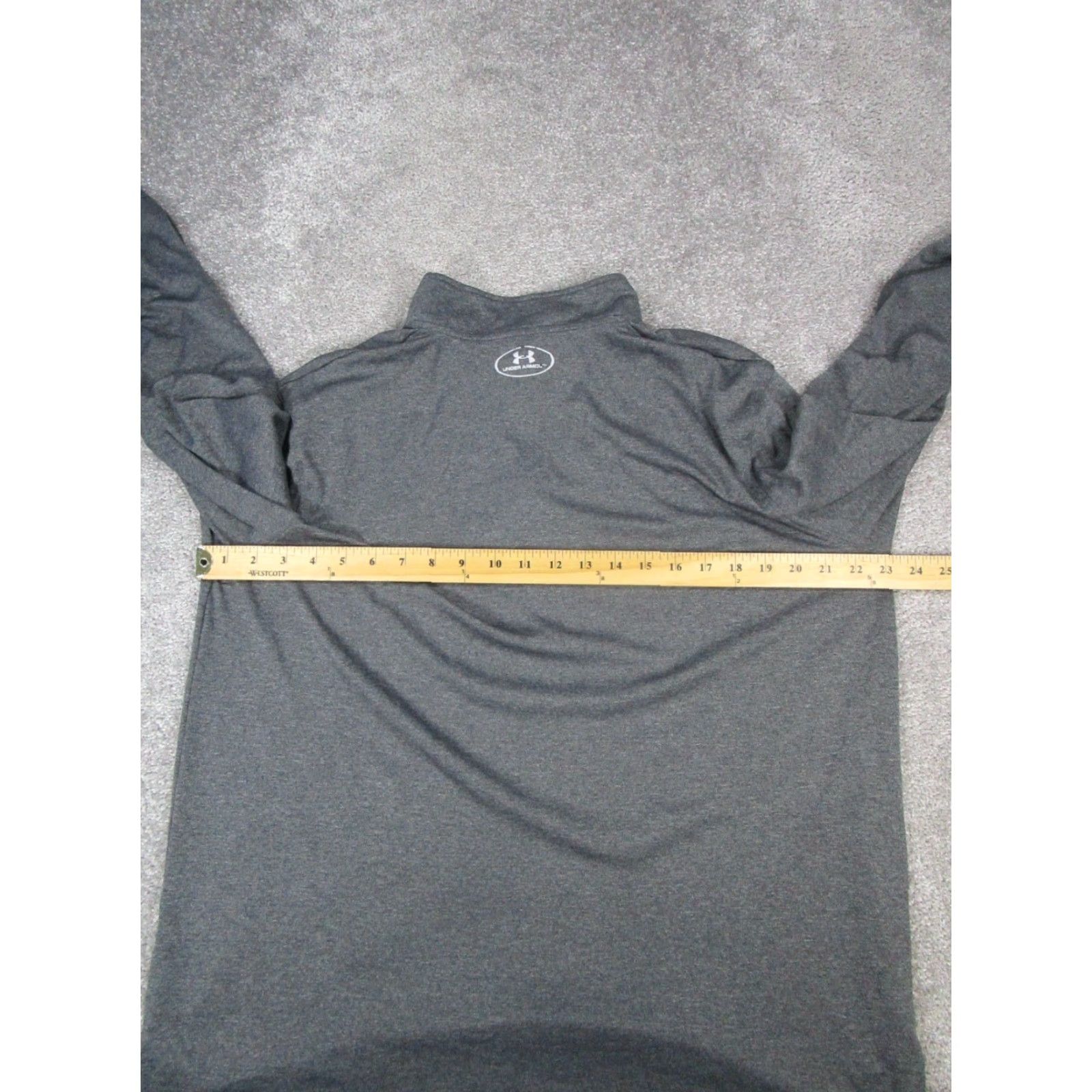 Under Armour Under Armour HeatGear Mens XL Gray Quarter Zip Mock Neck Pullover Running Sweatshirt - Solid, Long Sleeve, Zip Closure Size US XL / EU 56 / 4 - 6 Thumbnail