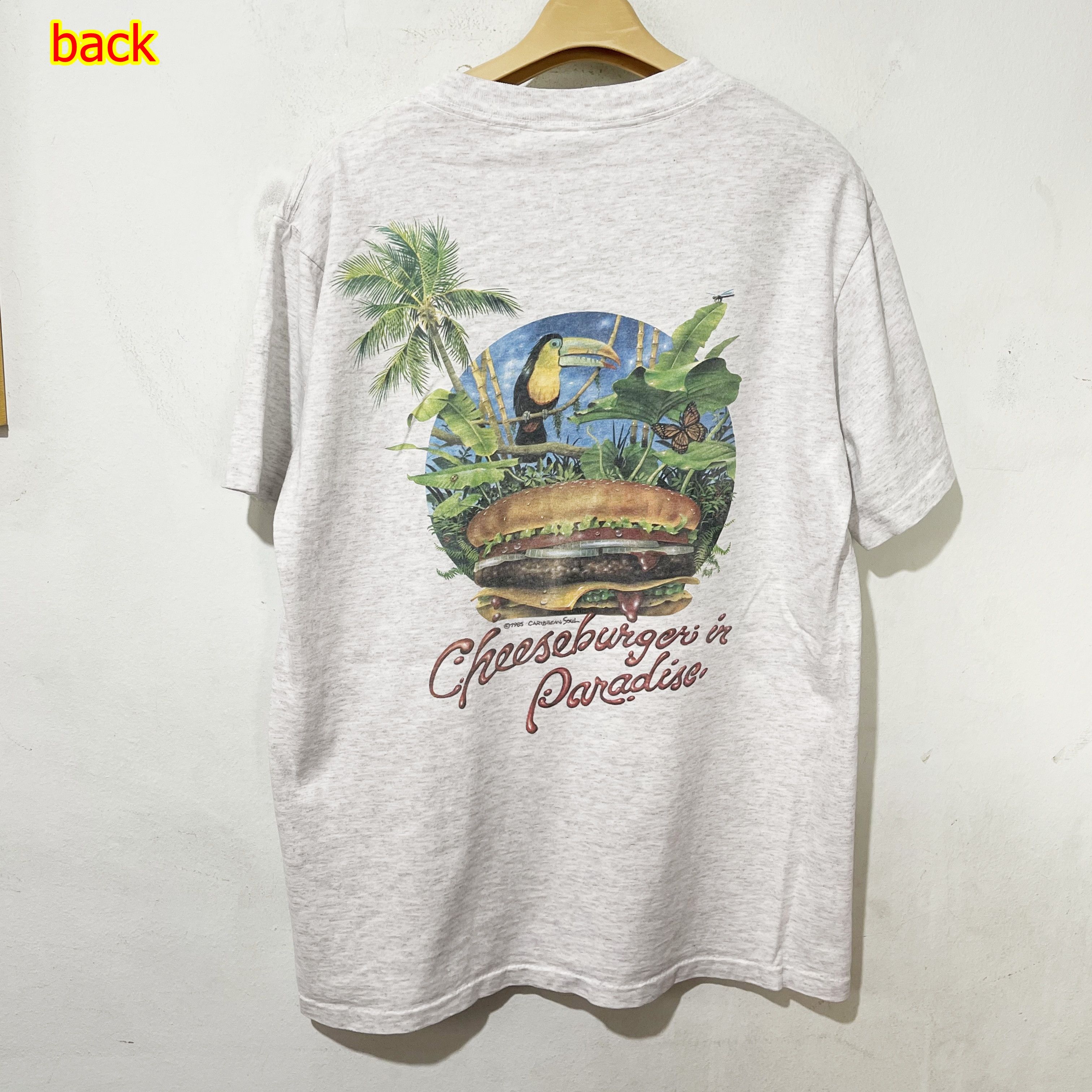 Caribbean Vintage 1985 Caribbean Soul Cheeseburger in Paradise T-Shirt Size US M / EU 48-50 / 2 - 1 Thumbnail