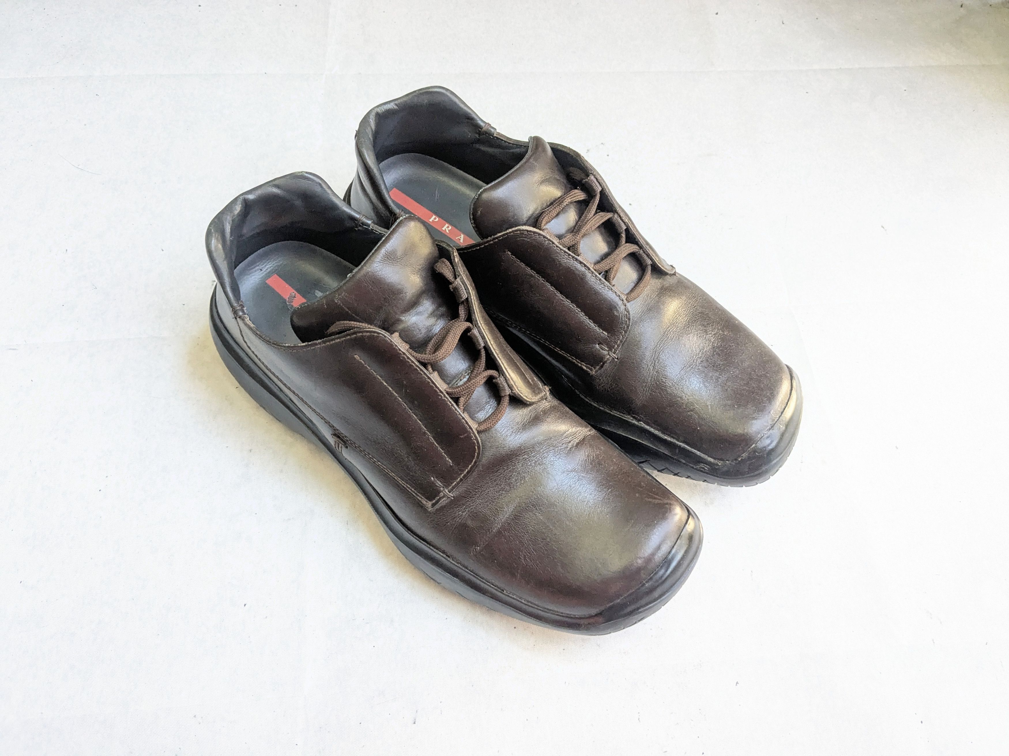 Prada Prada Sneakers Brown 13 Leather Chunky Platform Y2K Size US 13 / EU 46 - 2 Thumbnail