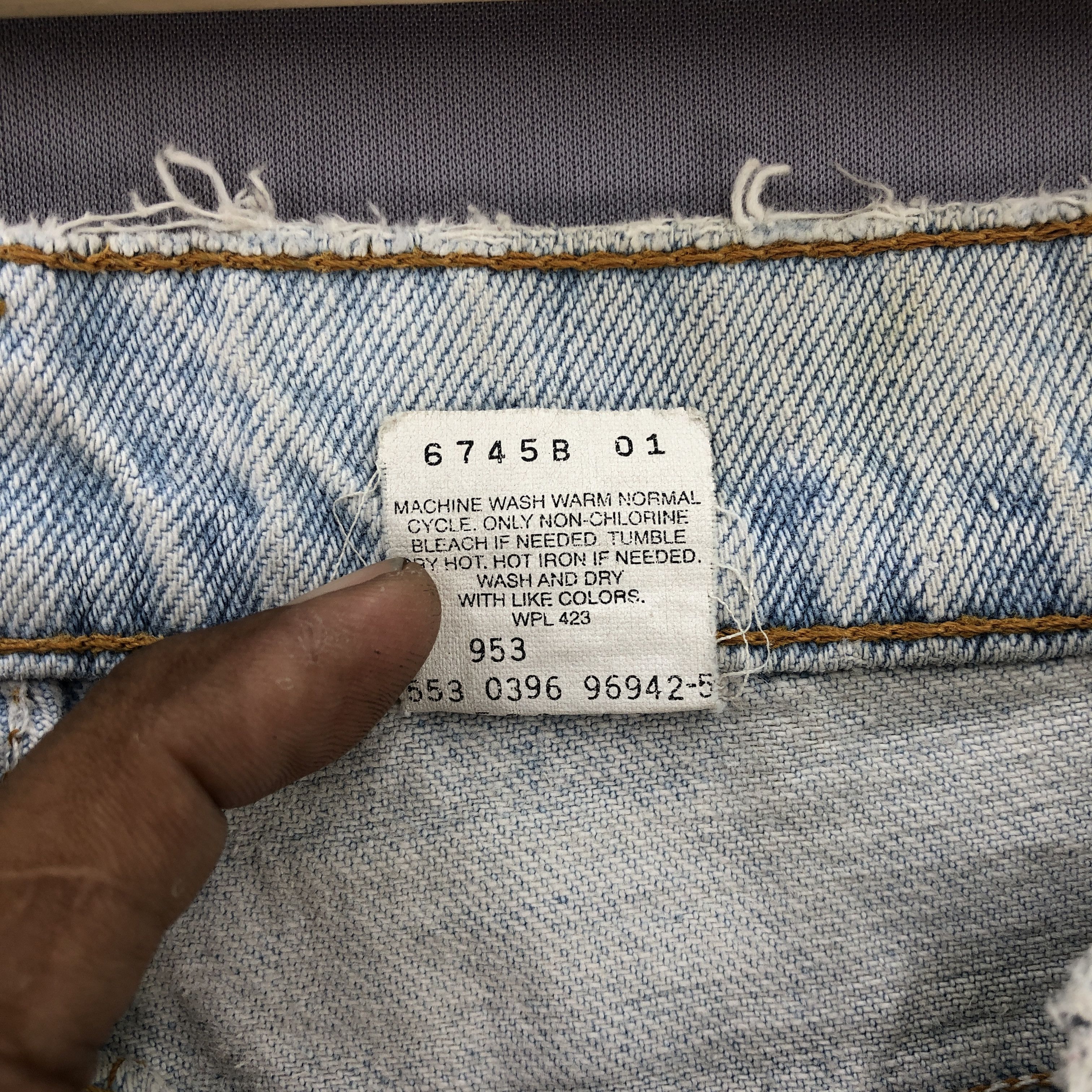 Levi's Vintage Levis Sun Faded Blue Jeans Levi's Mechanic Denim Size US 34 / EU 50 - 10 Thumbnail