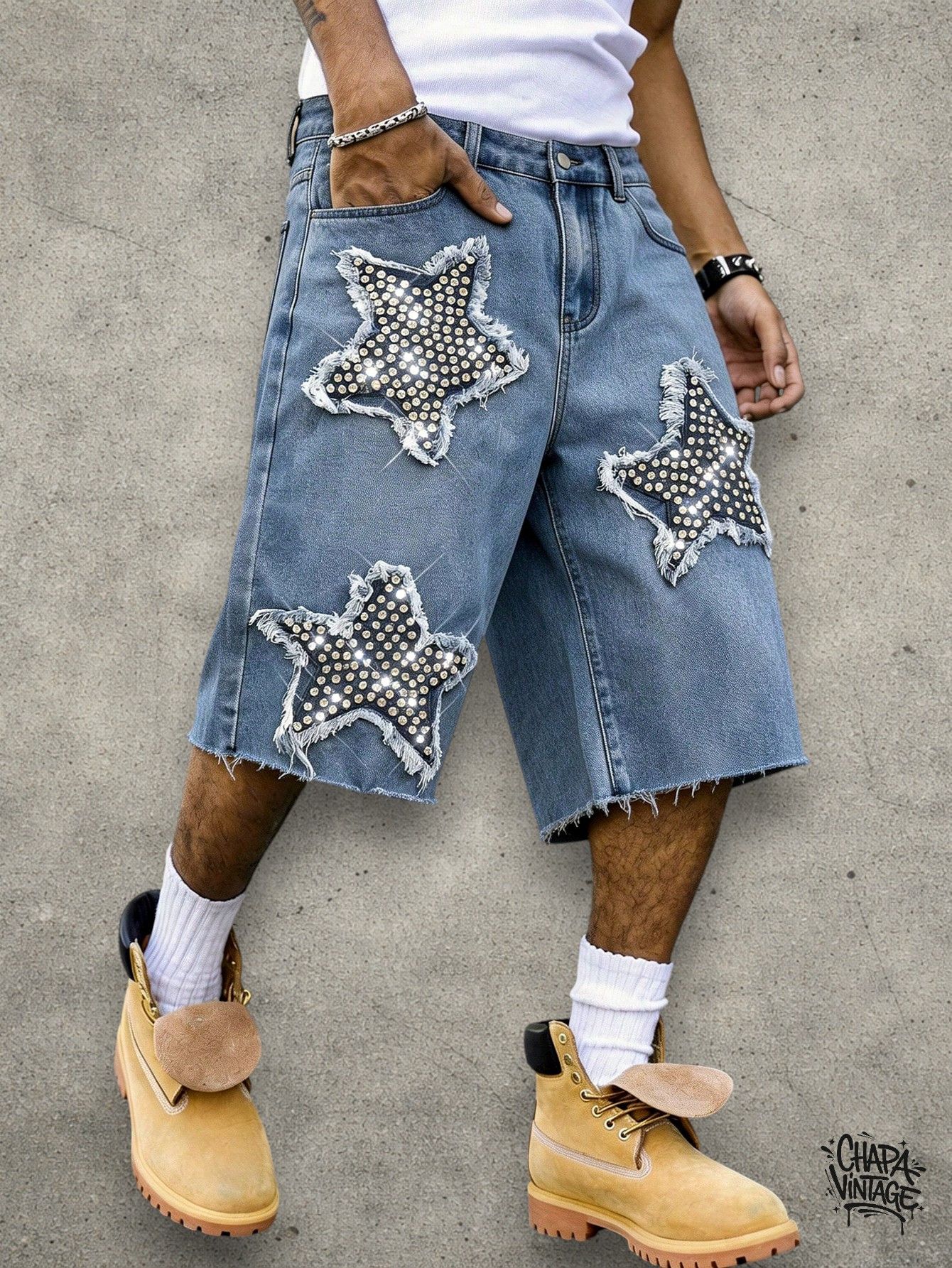 Vintage Fashion jeans shorts Size US 32 / EU 48 - 3 Thumbnail