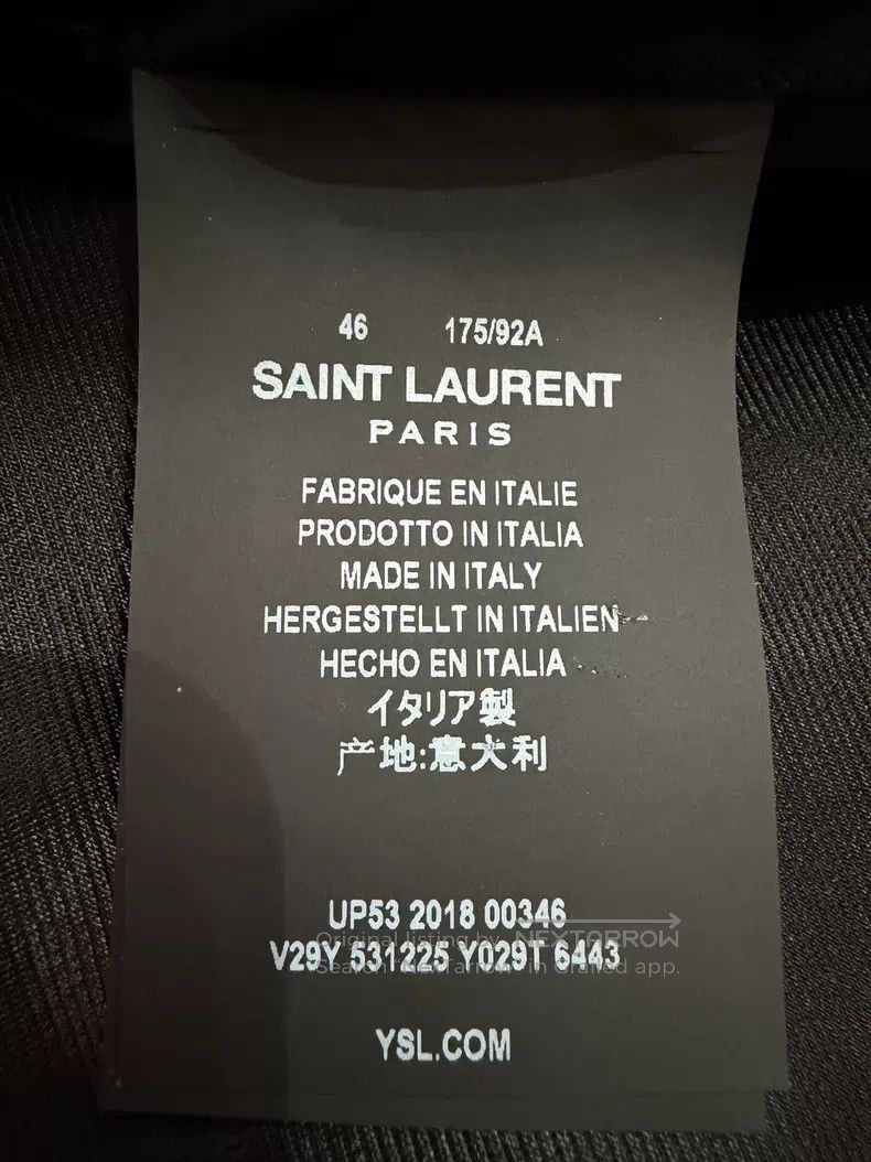 Saint Laurent Paris Saint Laurent Paris Black and Red Teddy Baseball Jacket Size US S / EU 44-46 / 1 - 5 Thumbnail