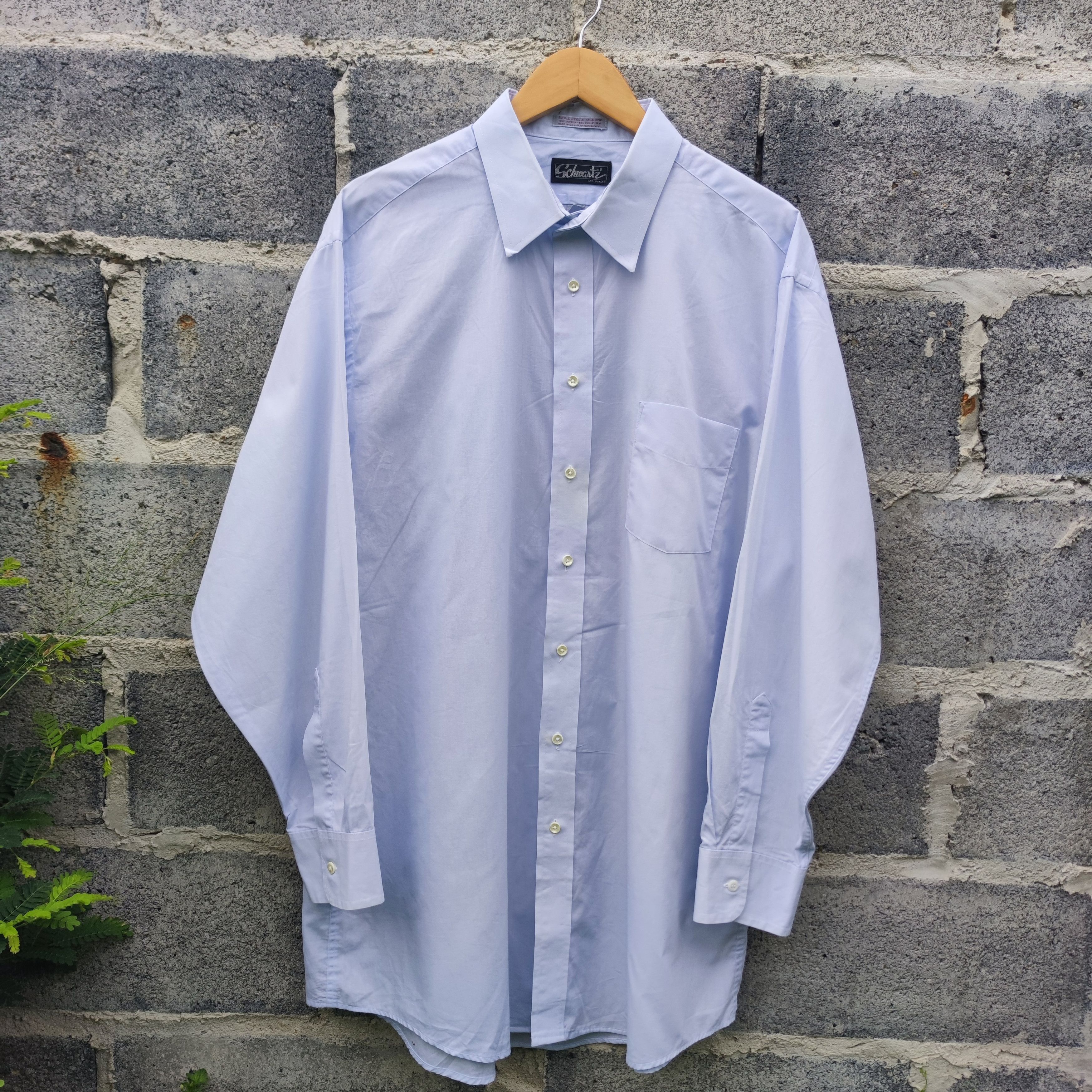 Vintage Schwartz Las Vegas Single Needle Tailoring Dress Shirt Size US XL / EU 56 / 4 - 1 Thumbnail