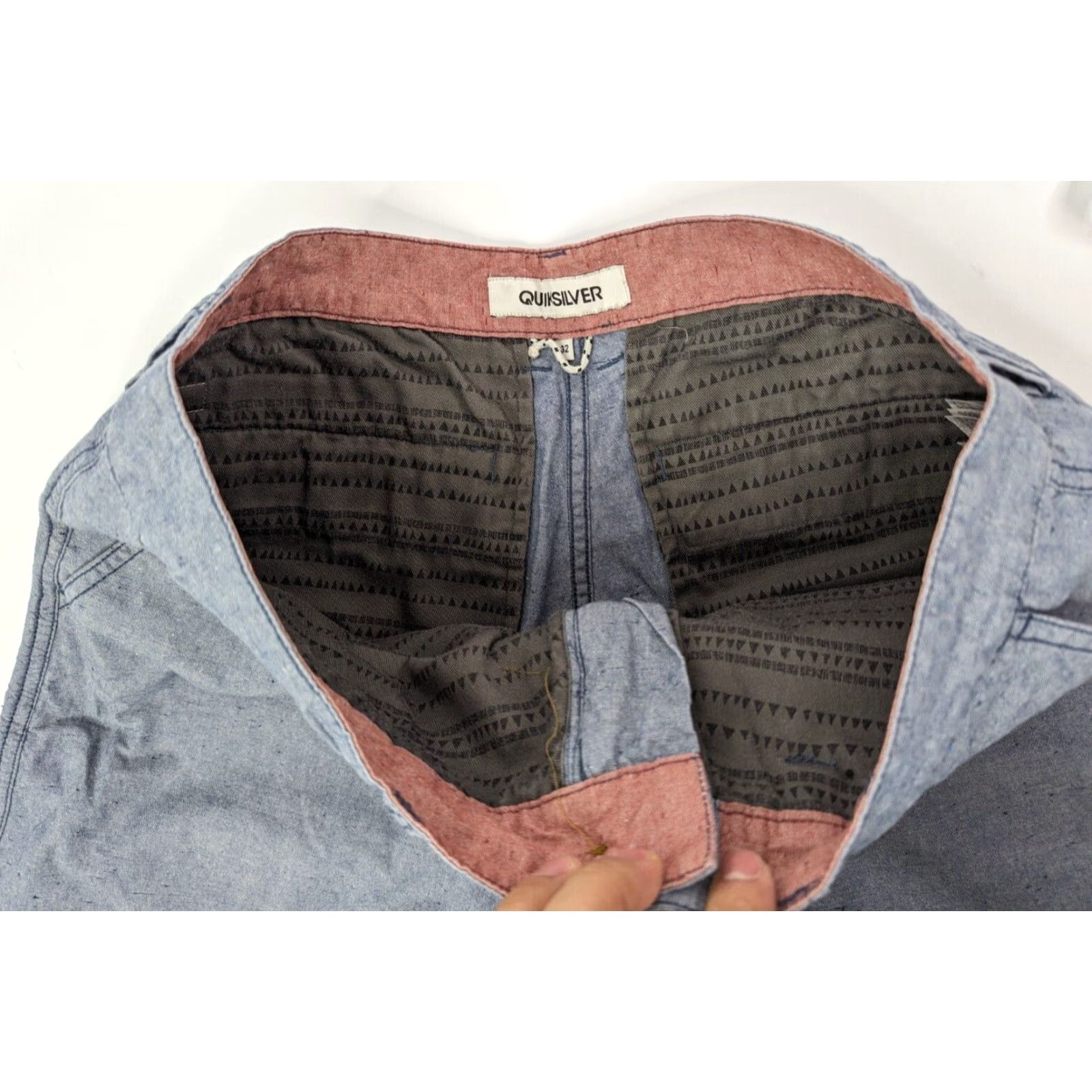 Quiksilver Quicksilver Shorts Blue Chino Flat Front Casual Surf Men 32x10" Size US 32 / EU 48 - 6 Thumbnail