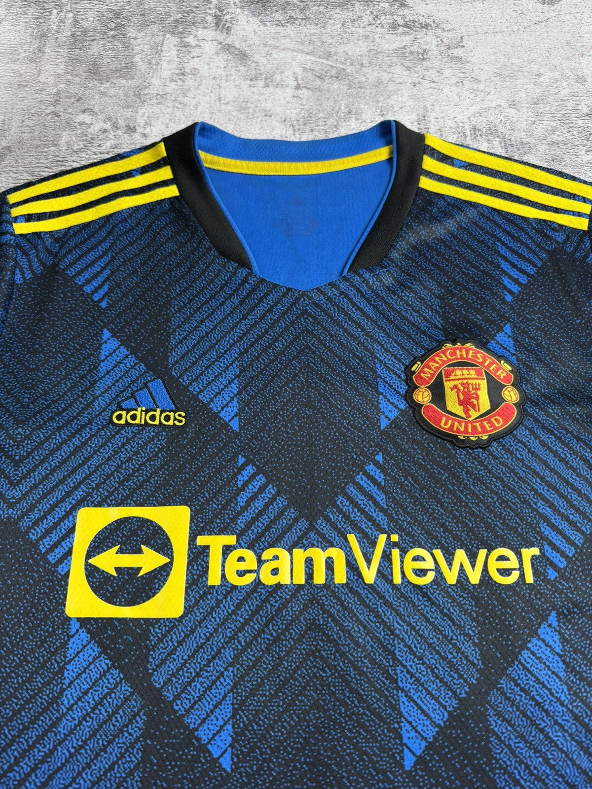 Adidas Manchester United Cristiano Ronaldo 2021/2022 Third Jersey Blockcore T Shirt Tee Size US XXL / EU 58 / 5 - 10 Thumbnail