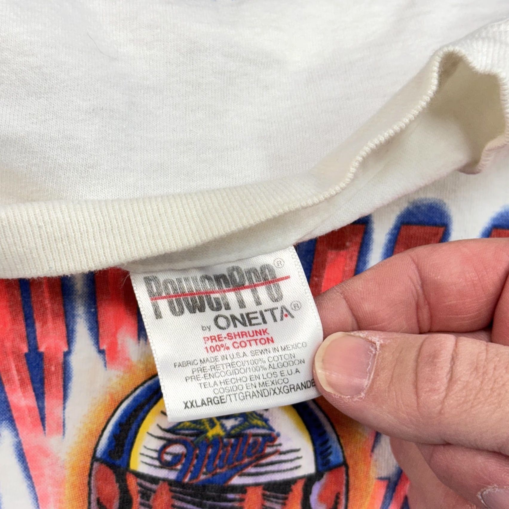 Vintage VINTAGE Nike Shirt Mens 2XL White Racing Graphic 90s Miller Lite NASCAR Rusty Wallace T-Shirt Size US XXL / EU 58 / 5 - 4 Thumbnail