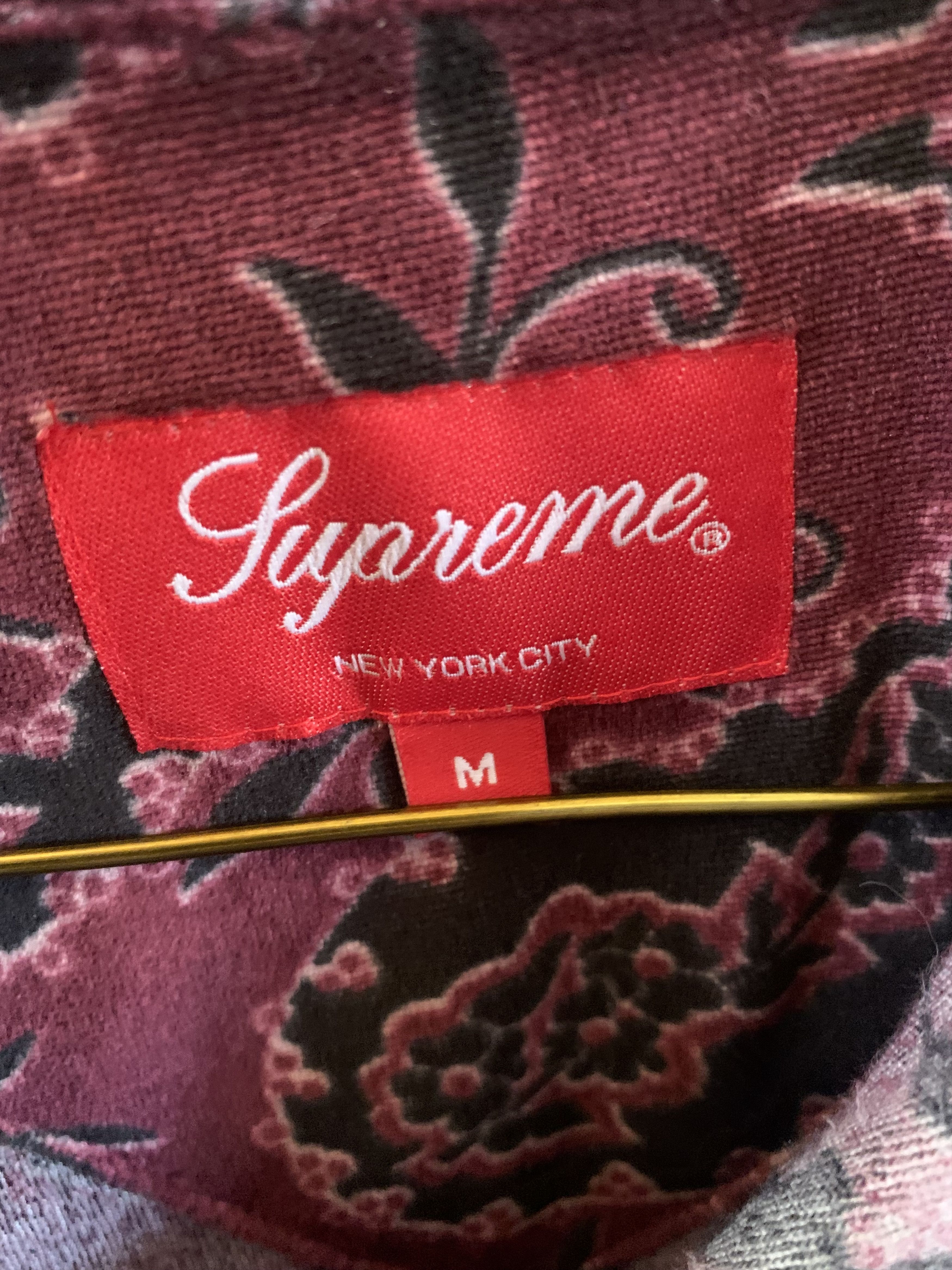 Supreme Supreme Velour S/S Shirt Size US M / EU 48-50 / 2 - 3 Thumbnail