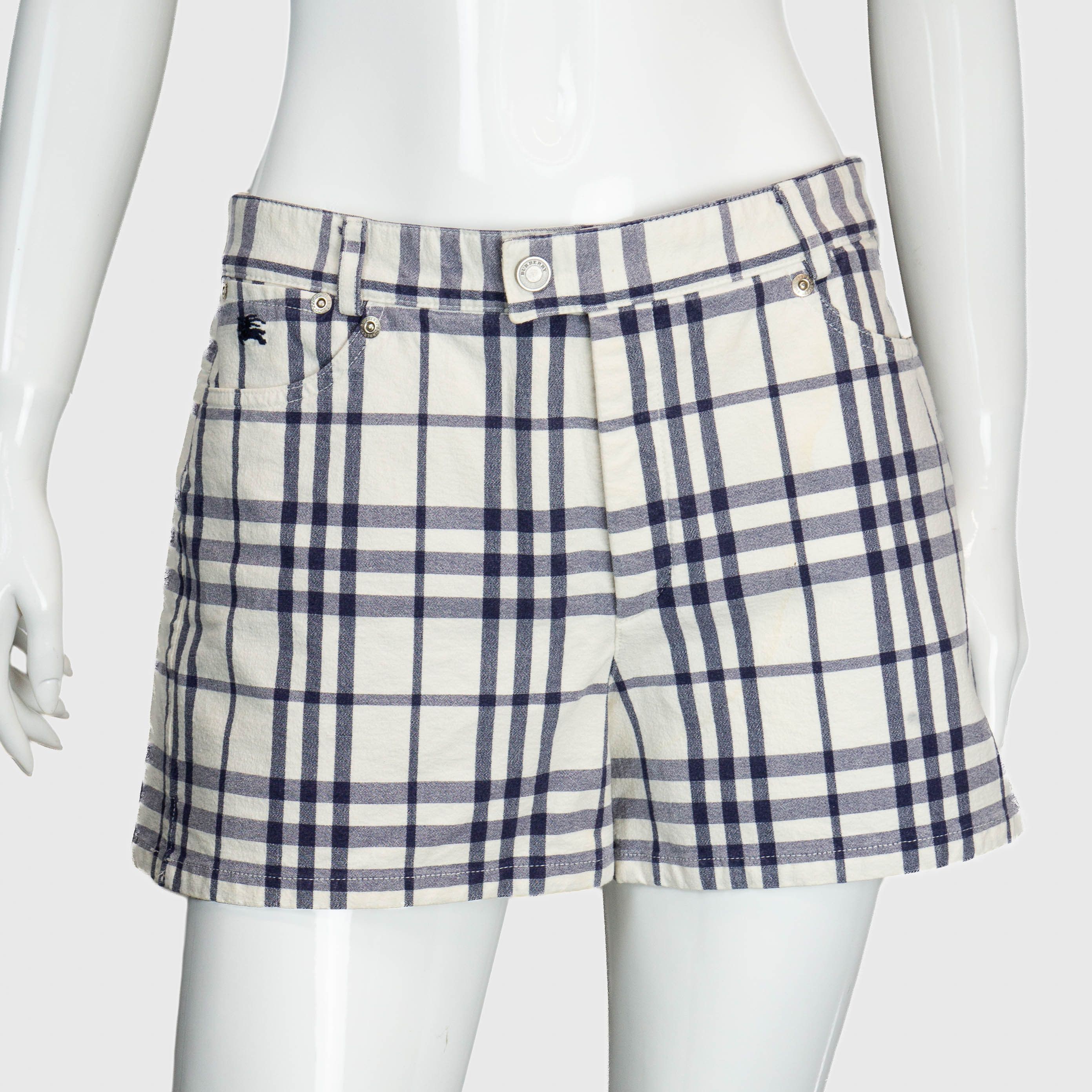 Burberry BURBERRY Check Monogram Women Shorts Vintage 00s Size 30" / US 8 / IT 44 - 1 Thumbnail