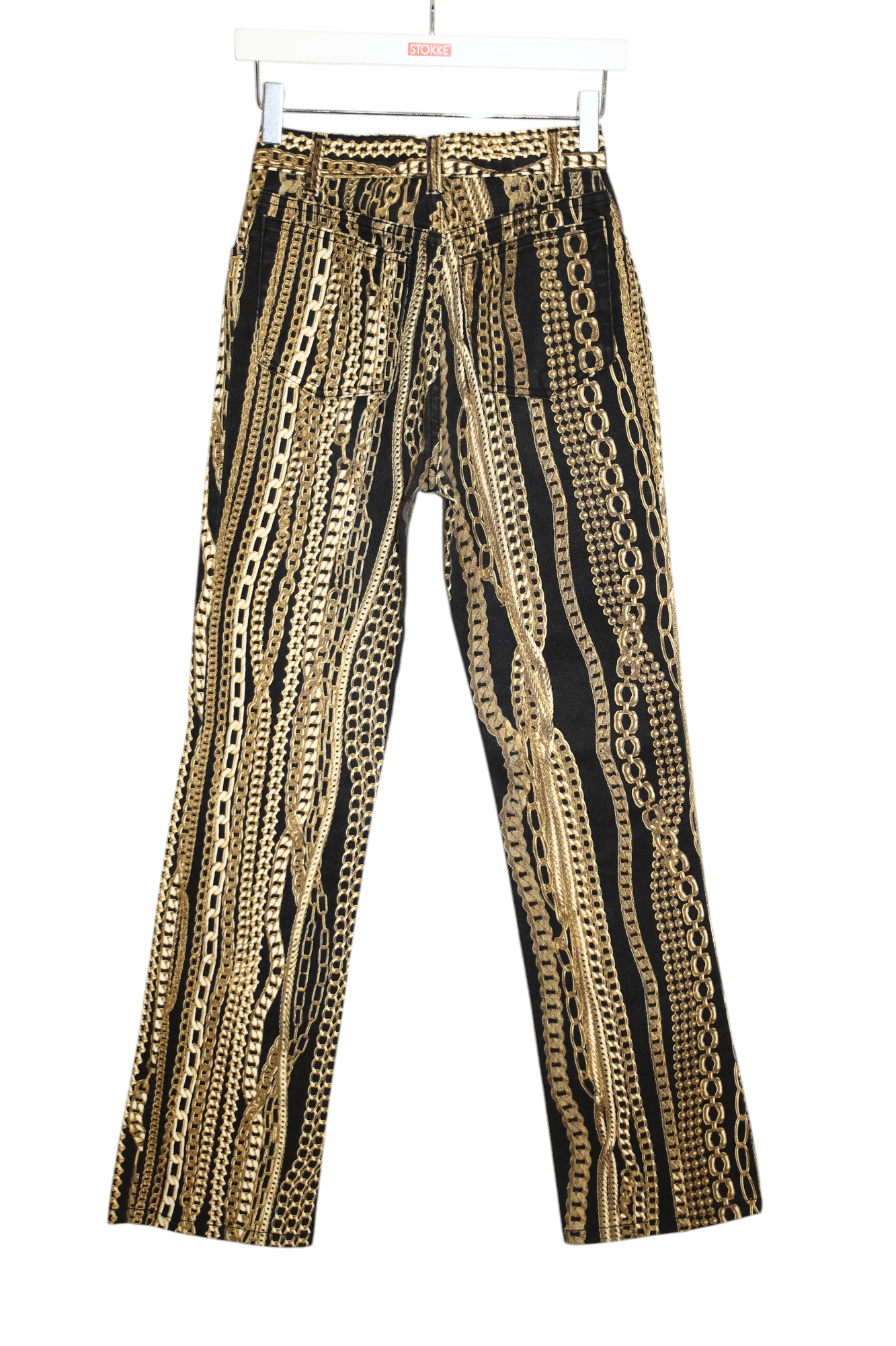 Roberto Cavalli Made in Italy. Roberto Cavalli Gold Chain Y2K Luxury Jeans Size US 28 / EU 44 - 3 Thumbnail