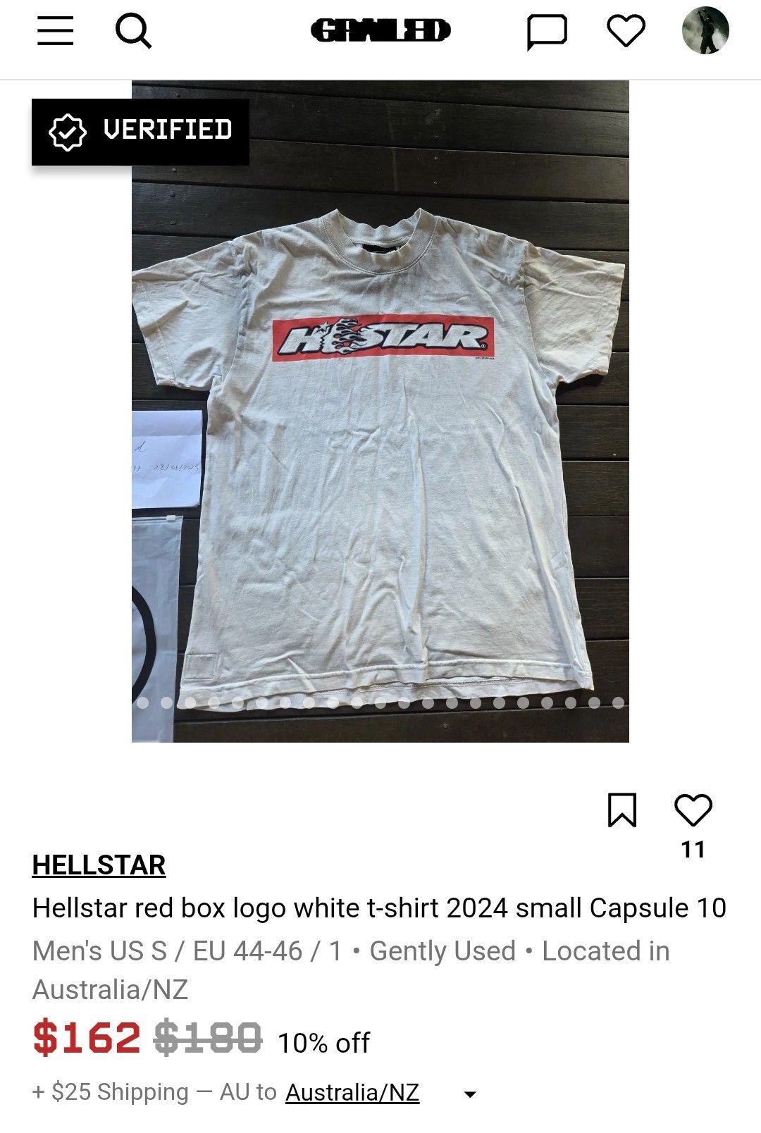 HELLSTAR Hellstar red box logo white t-shirt 2024 small Capsule 10 Size US S / EU 44-46 / 1 - 25 Thumbnail