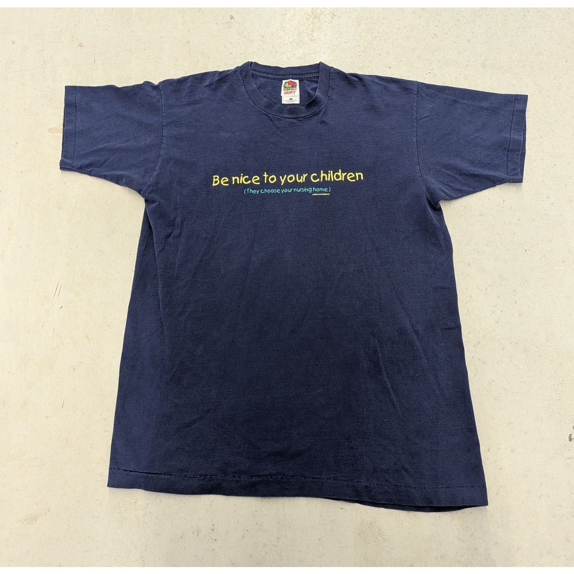Fruit Of The Loom × Vintage Vintage "Be nice to your children" Nursing Home t-shirt Size US XL / EU 56 / 4 - 1 Thumbnail