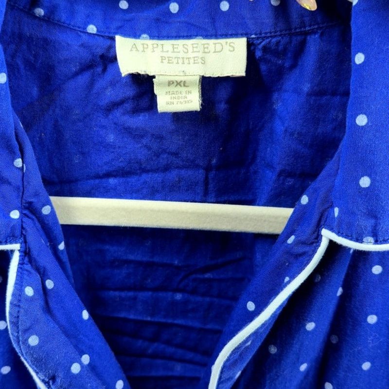 Other Appleseed’s Polka Dot Blue Sleep Shirt PXL Size XL / US 12-14 / IT 48-50 - 6 Thumbnail