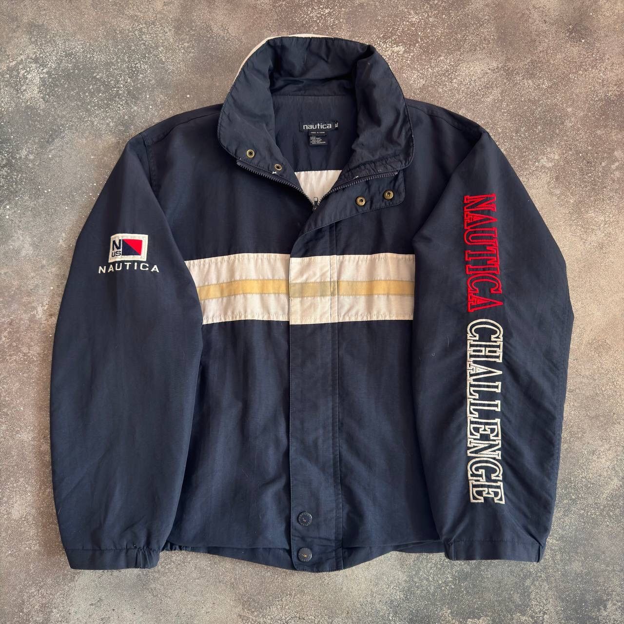 Nautica × Vintage 90s Nautica Vintage Outdoor Full Zip Jacket Size US XL / EU 56 / 4 - 1 Thumbnail