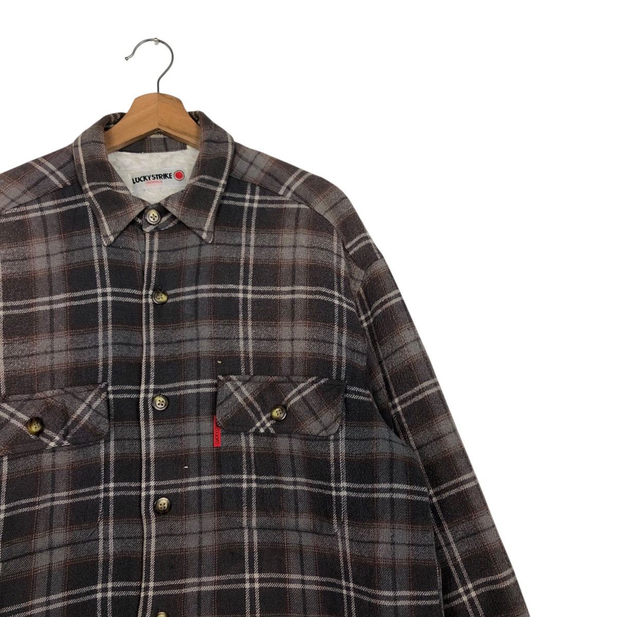 Japanese Brand 📌Vintage Flannel Chore Shirt Jacket Lucky Strike Tartan Size US M / EU 48-50 / 2 - 7 Thumbnail