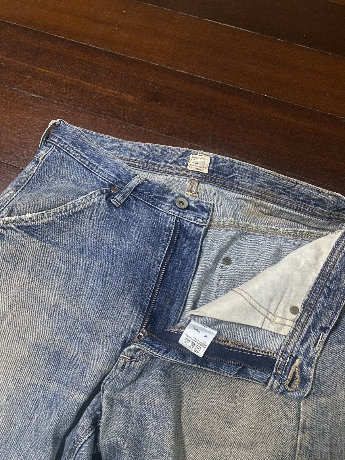 Lee Repro Vintage 50s Lee Jeans Sanforized mud wash distressed Size US 33 - 20 Thumbnail