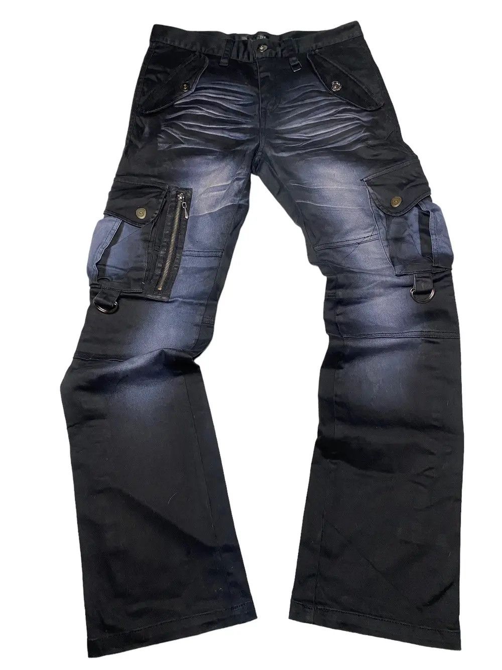 If Six Was Nine 2000's Lowbox Flared Dyed Cargo Pants Size US 30 / EU 46 - 1 Thumbnail