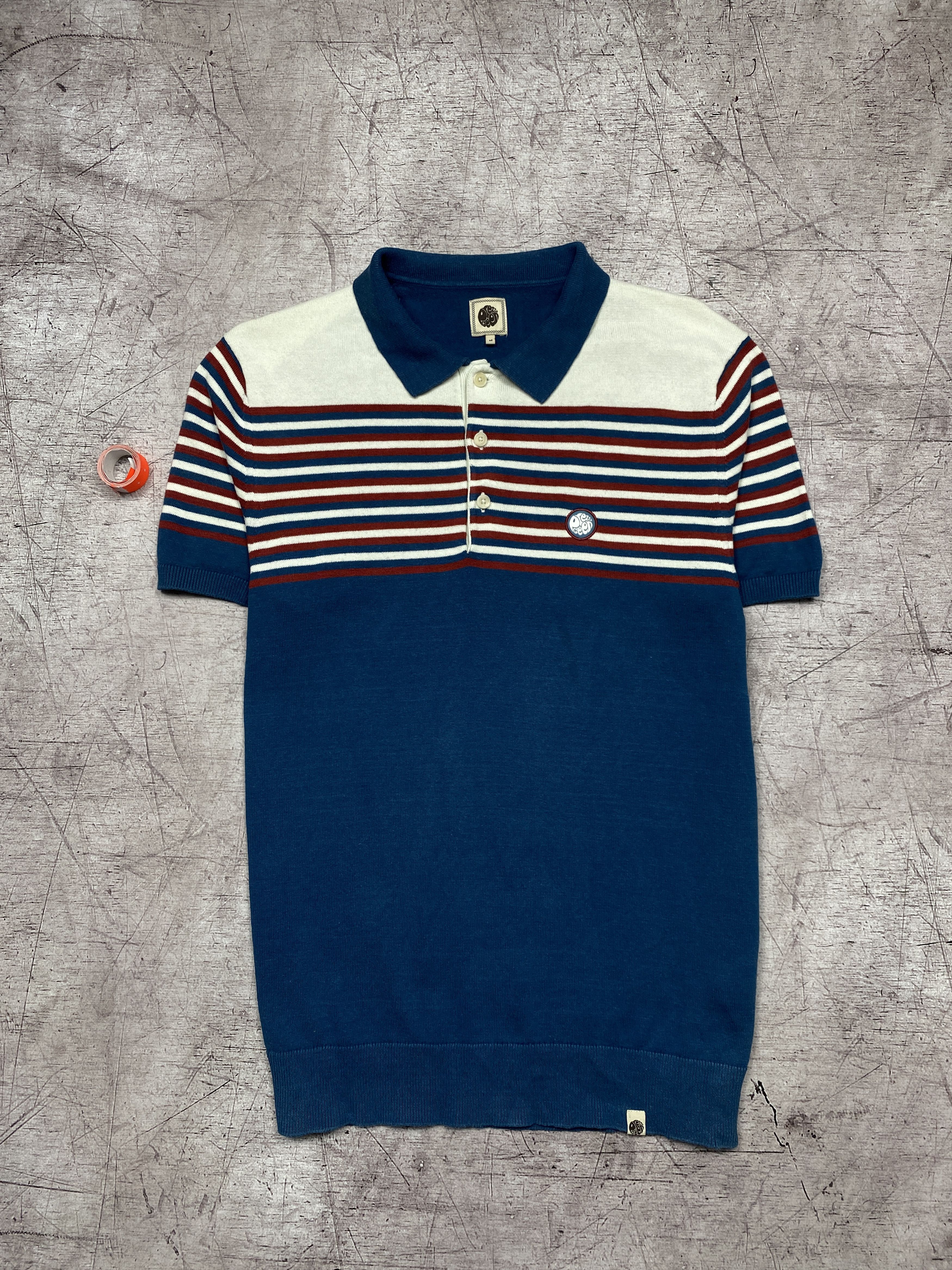 Pretty Green × Vintage Pretty Green Vintage Mens Knit Polo Shirt Size US M / EU 48-50 / 2 - 1 Thumbnail