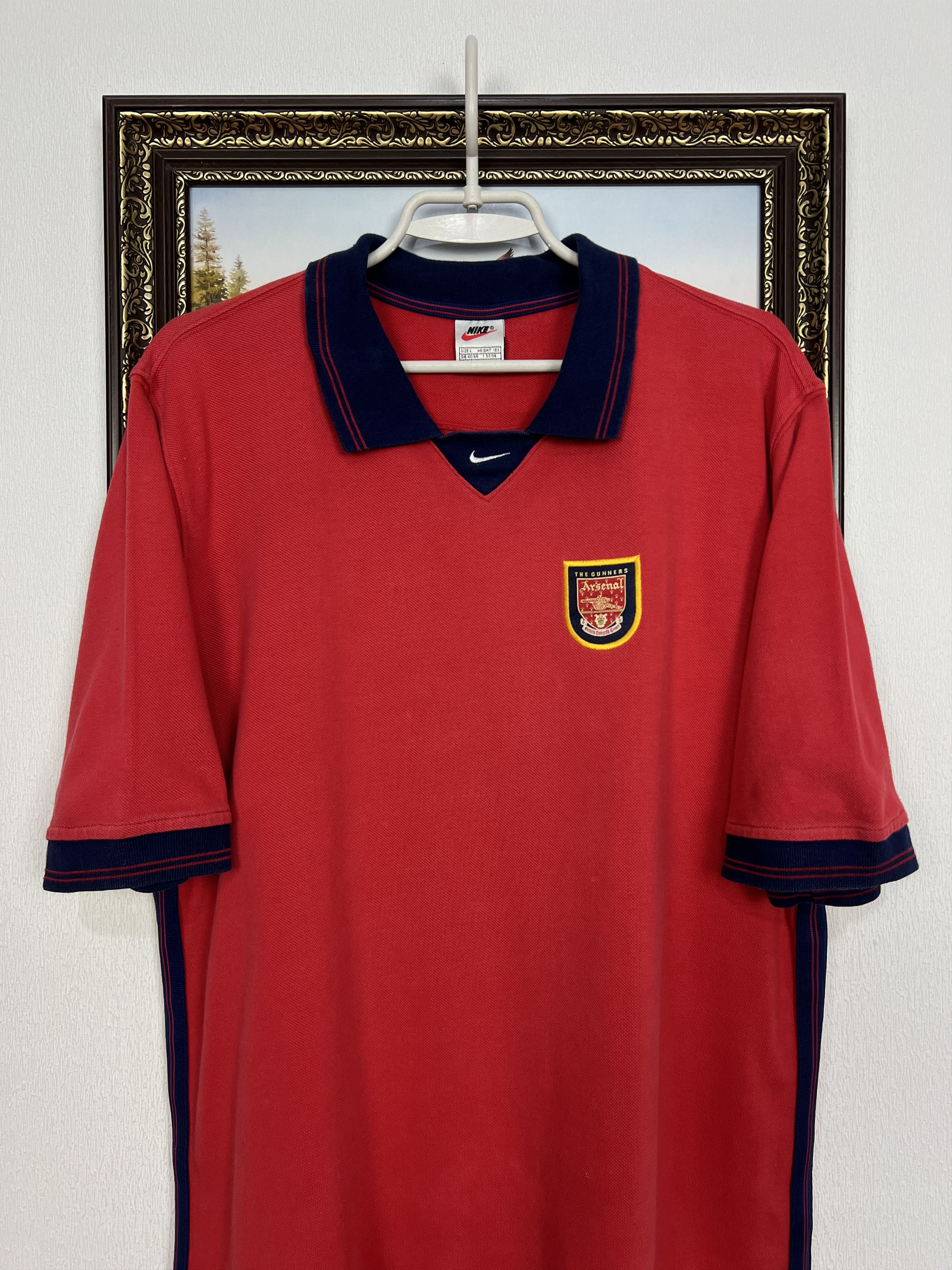 Nike Arsenal Football Train Shirt Polo Soccer Gunners Jersey Size US L / EU 52-54 / 3 - 2 Thumbnail