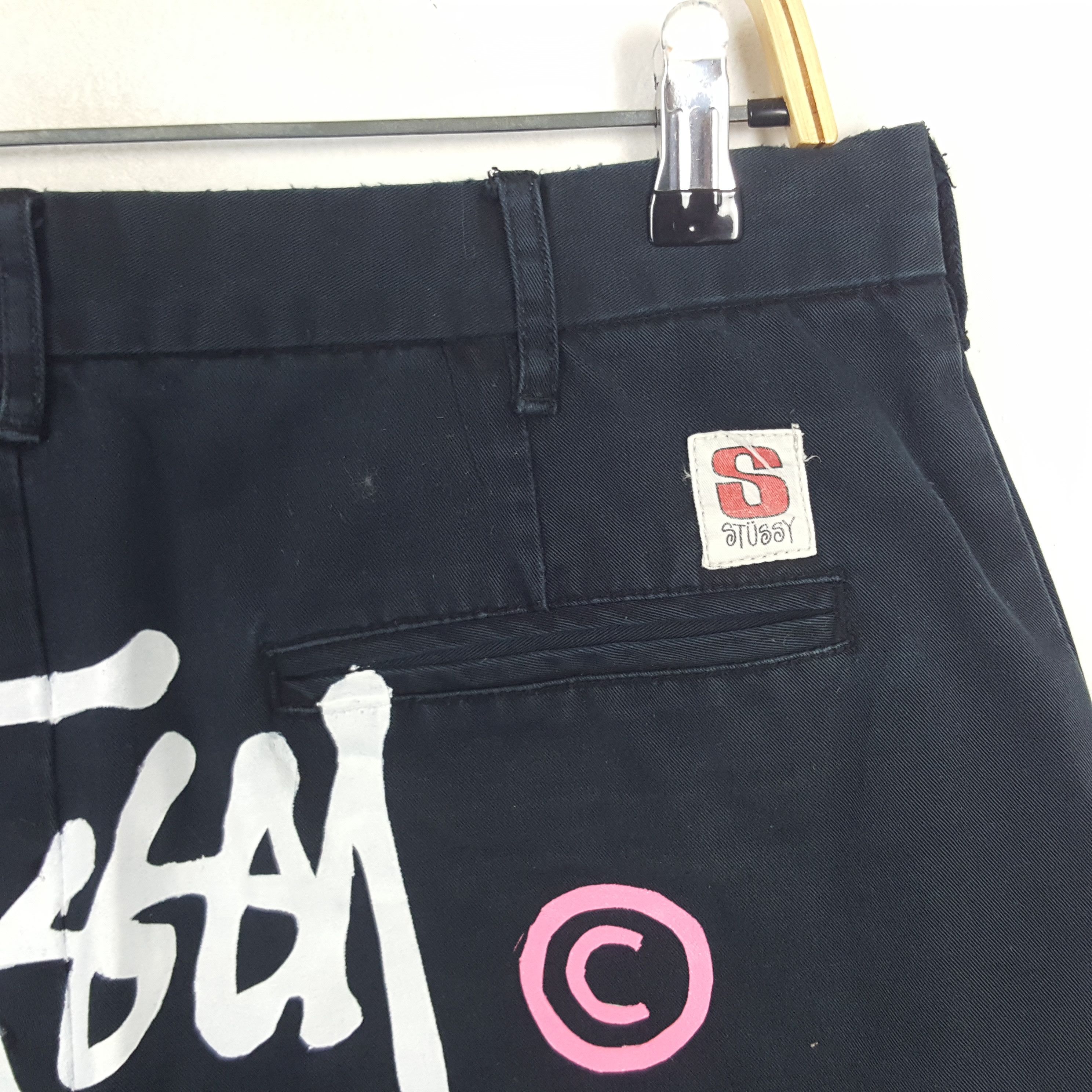 Stussy × Vintage Vintage Stussy American Custom Ar Logo Short Pants Size US 32 / EU 48 - 2 Thumbnail