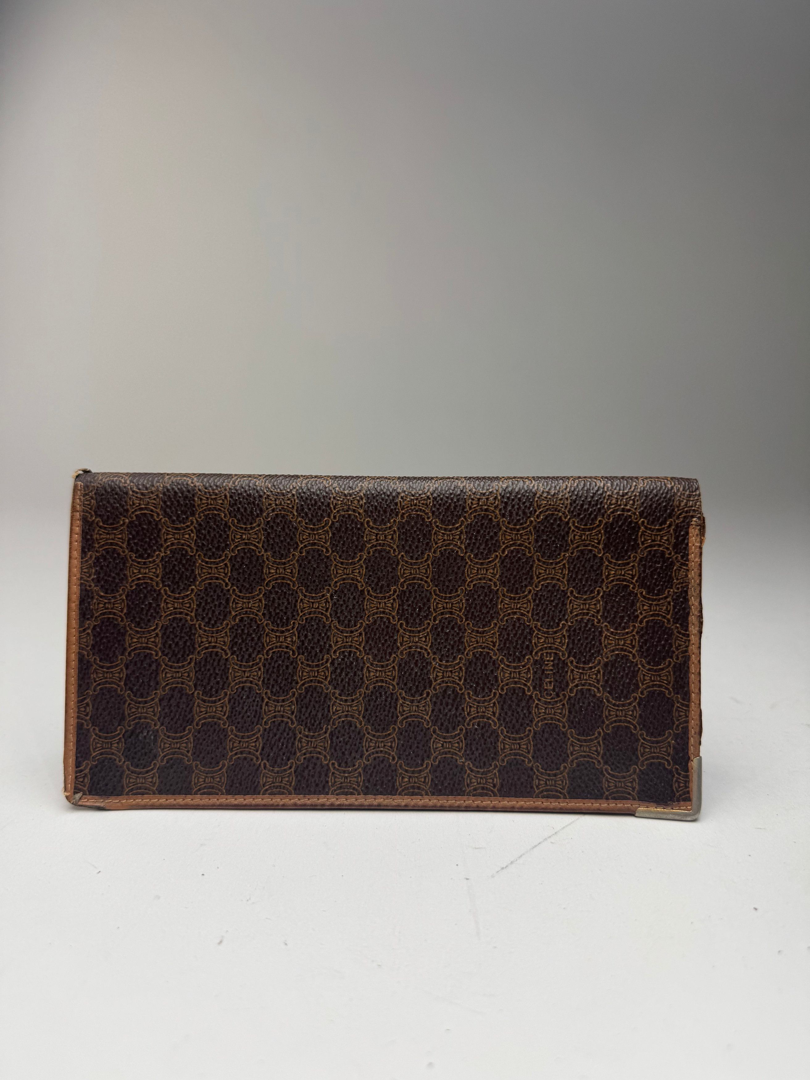 Celine Vintage Monogram Leather cardholder ID Holder Brown Size ONE SIZE - 1 Thumbnail