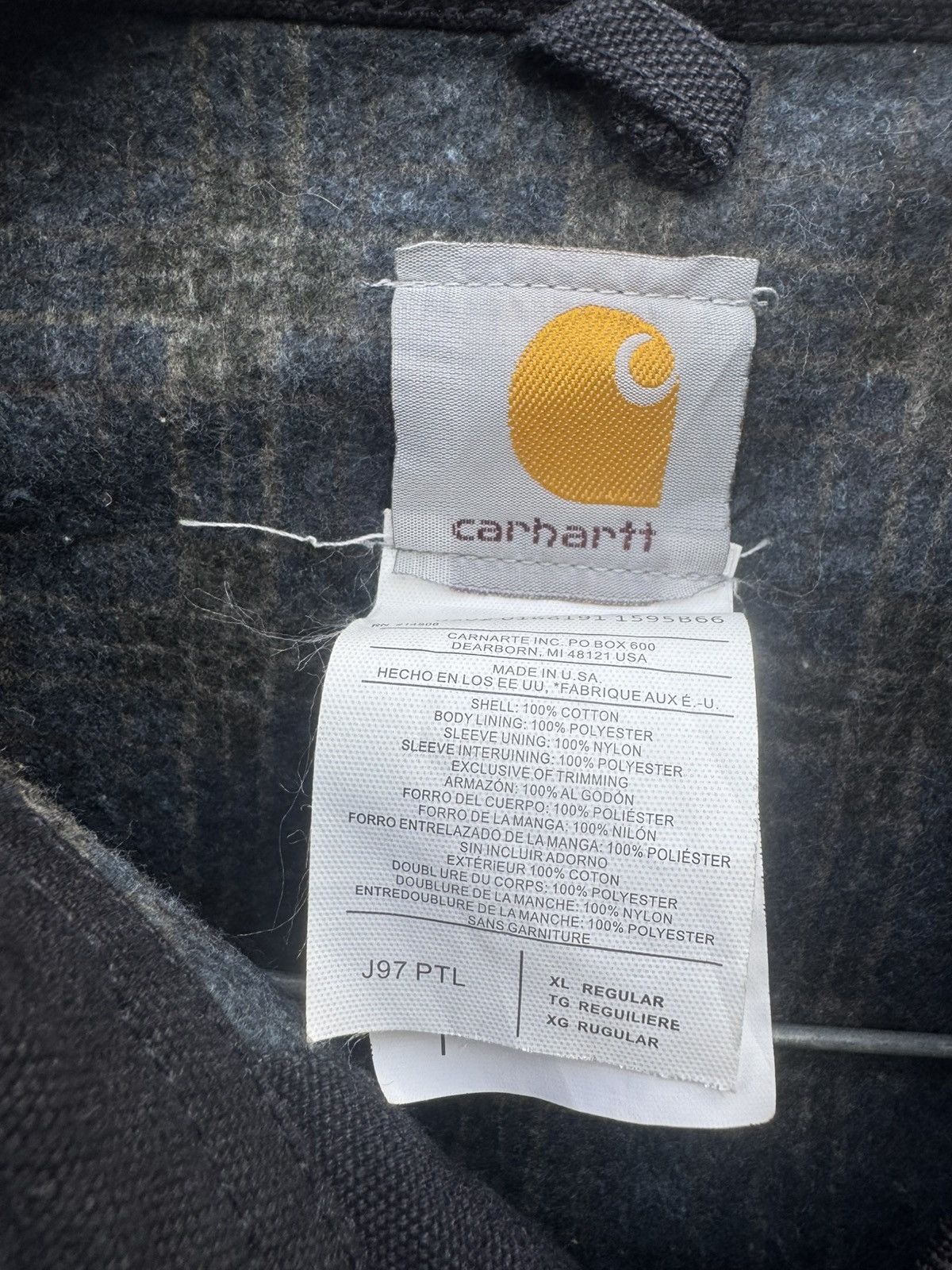 Carhartt Vintage Carhartt detroit blue Lined J97 PTL SMALL Jacket Size US XL / EU 56 / 4 - 7 Thumbnail