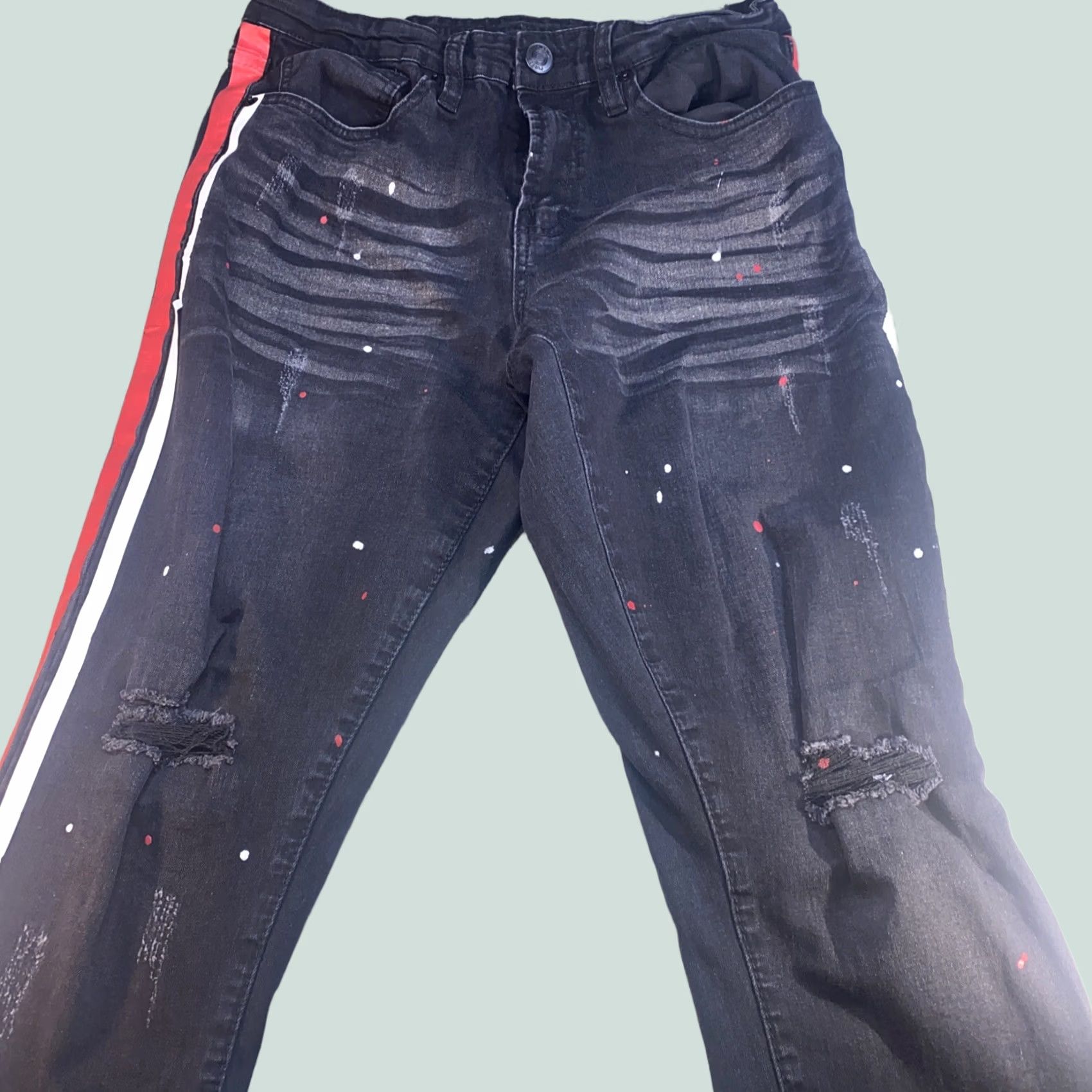 Vintage Rue21 Jeans Men 30x30 Black Skinny Size US 30 / EU 46 - 1 Thumbnail