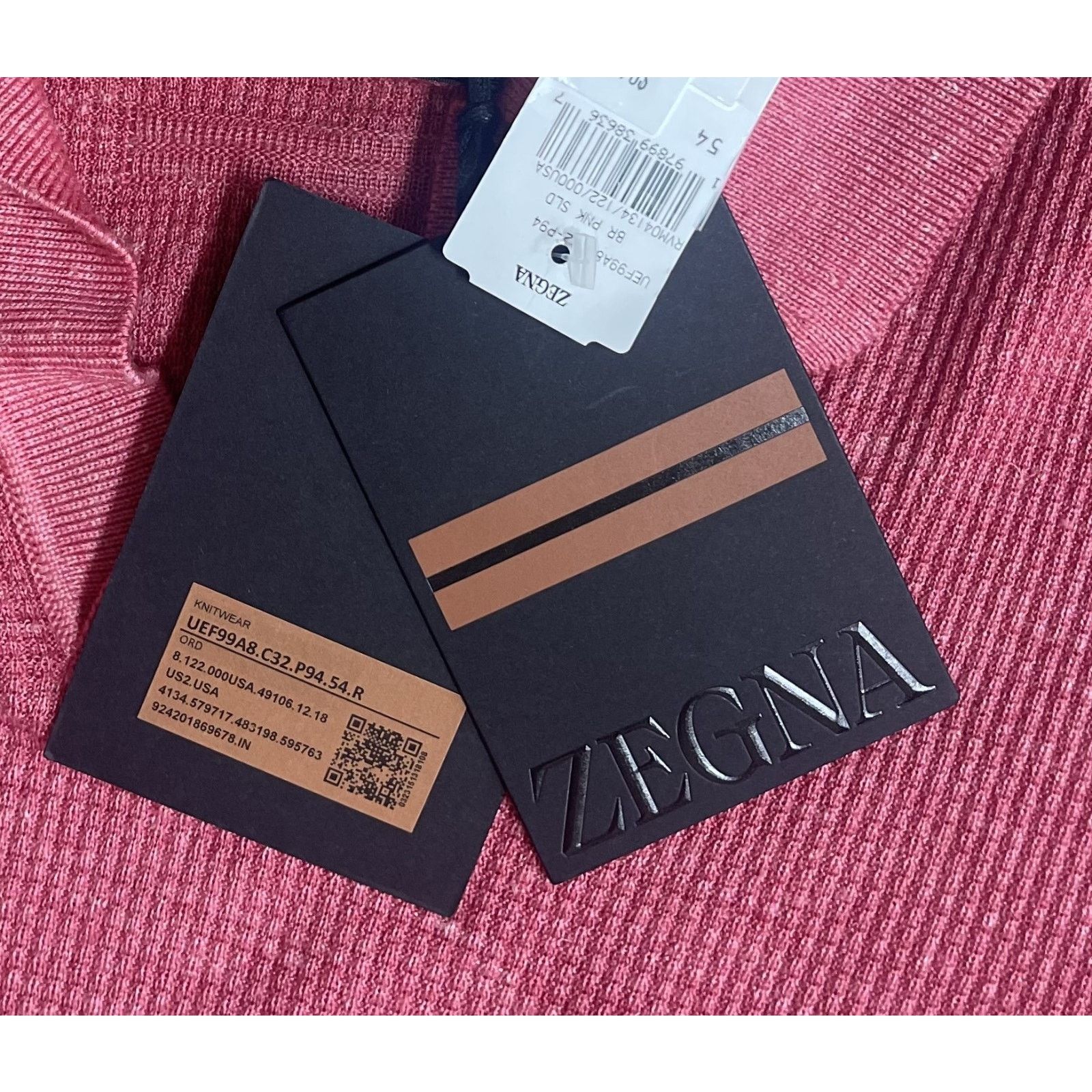 Ermenegildo Zegna $1,995 NWT Ermenegildo Zegna Cashmere Blend Polo Pink 54/XL Size US XL / EU 56 / 4 - 5 Thumbnail