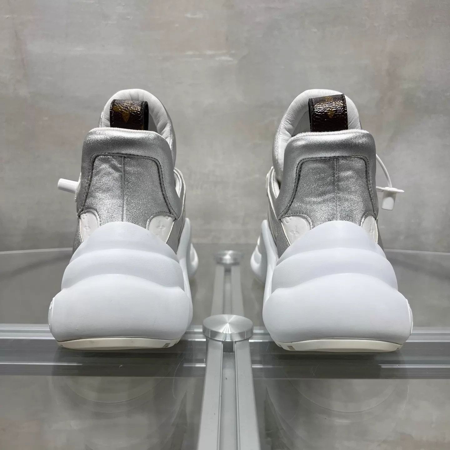 Louis Vuitton LV Silver Monogram Full Print Dad Sneaker UK3 Size US 5.5 / IT 35.5 - 6 Thumbnail