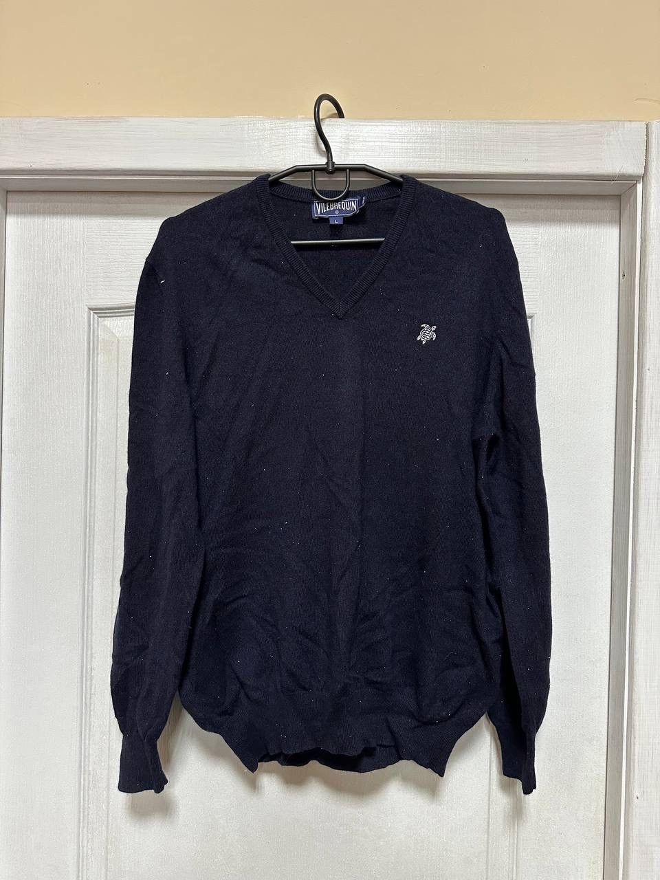Vilebrequin Vilebrequin Logo Shawl Neck Sailor Marine Sweater turtle Size US L / EU 52-54 / 3 - 1 Thumbnail