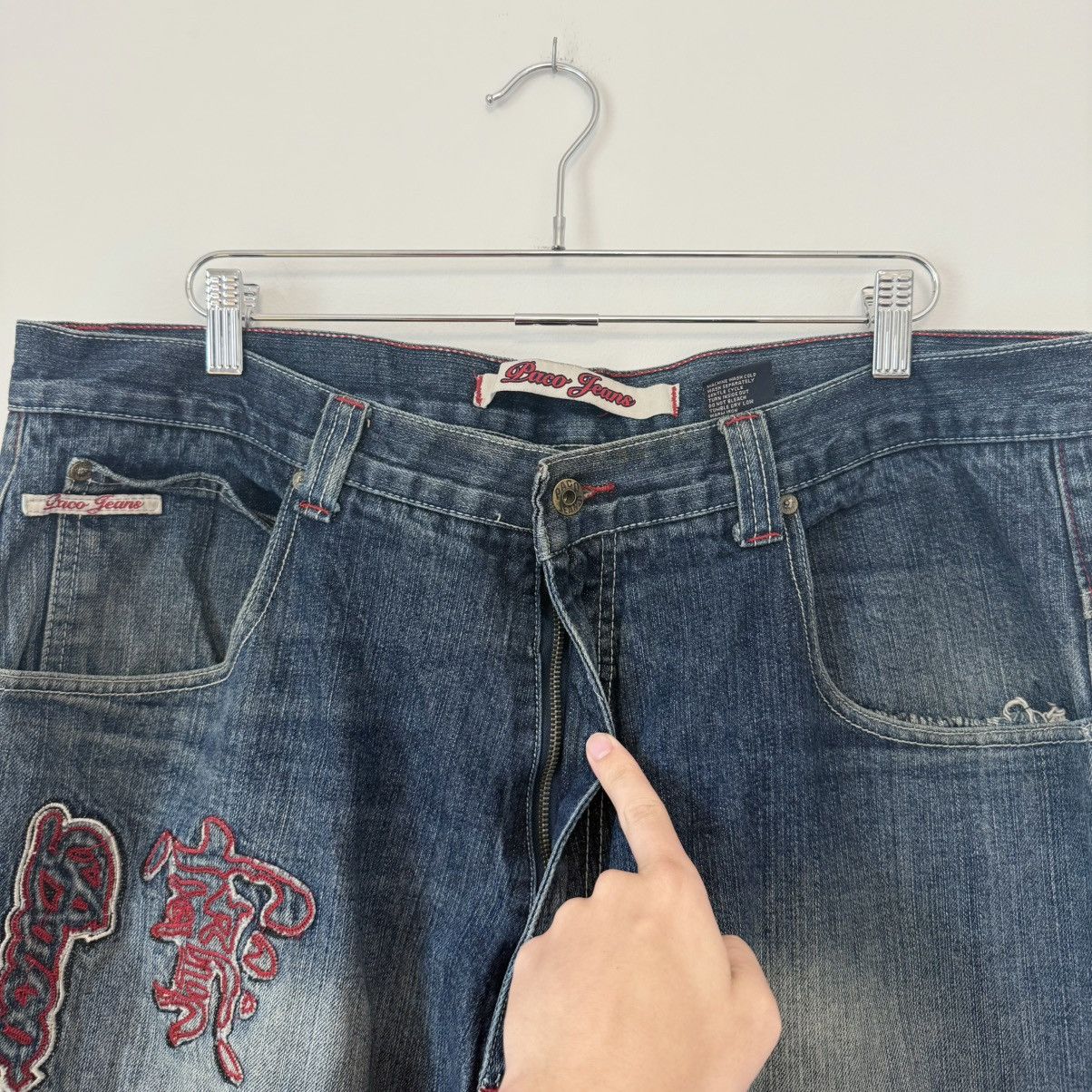 Vintage Vtg 2000s Paco Jeans Japanese Embroidered Faded Baggy Denim Size US 41 - 10 Thumbnail